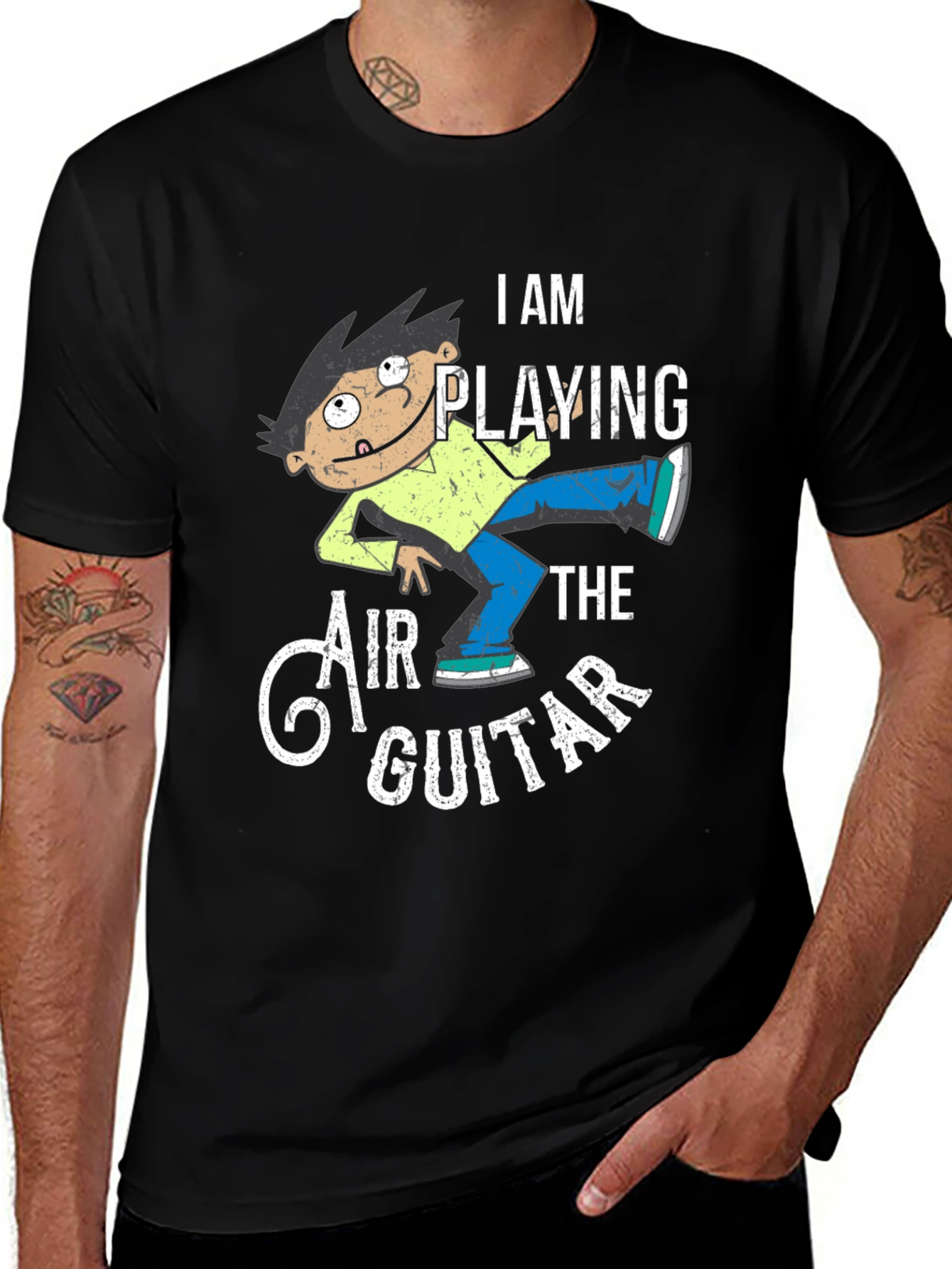 Air Guitarist Graphic Tee - Funny Musician T-Shirt