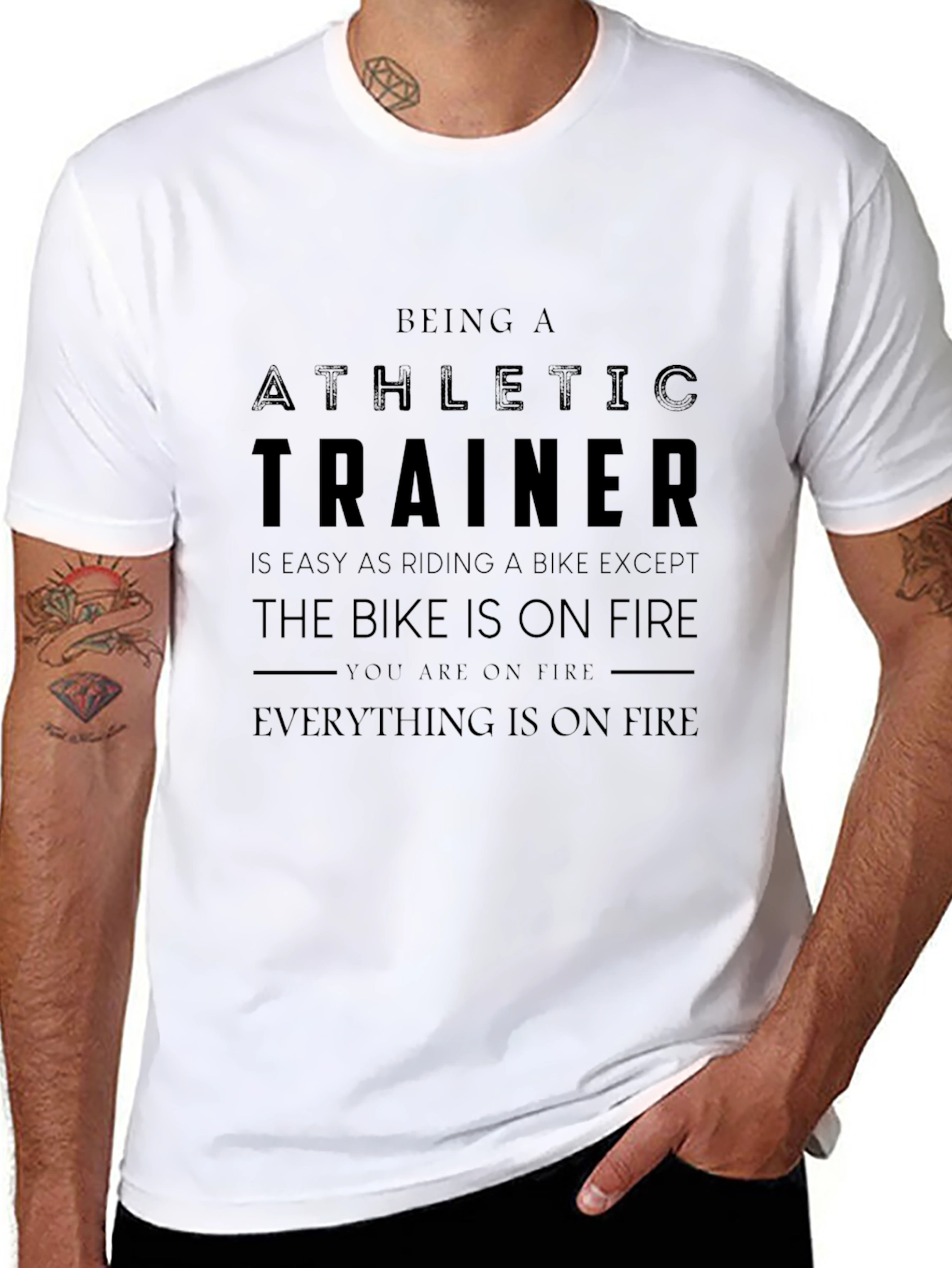 Athletic Trainer On Fire T-Shirt