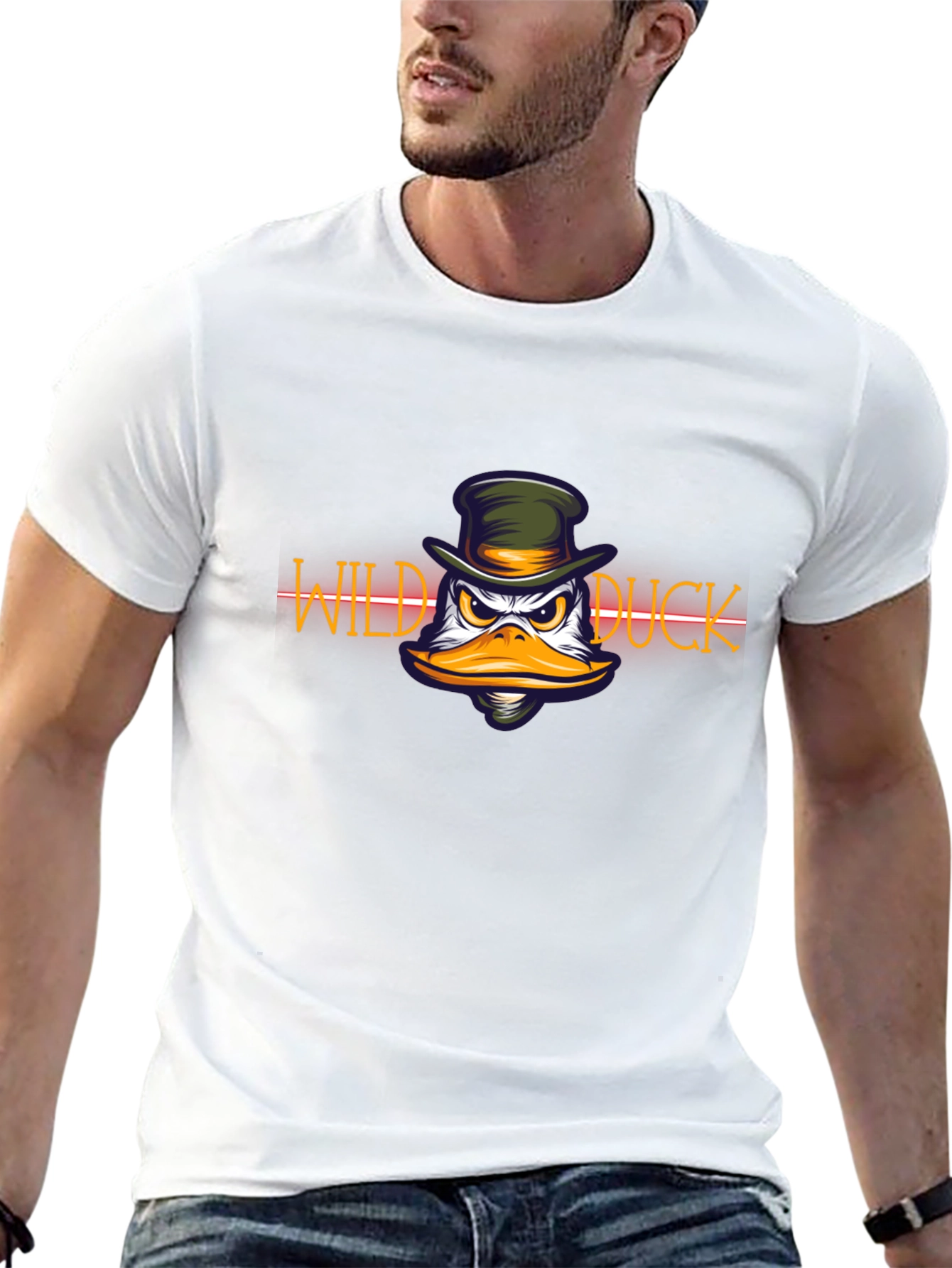 Wild Duck Graphic Print Black T-Shirt