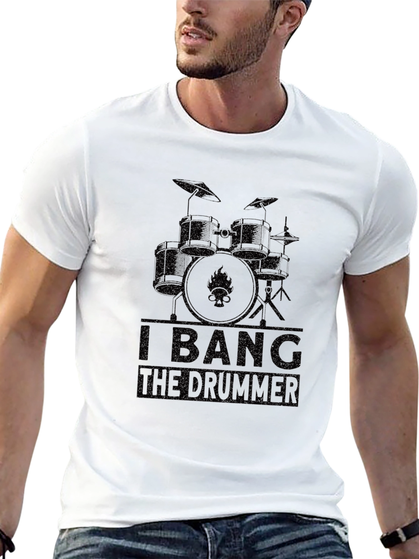 I Bang The Drummer T-Shirt - Black Graphic Tee