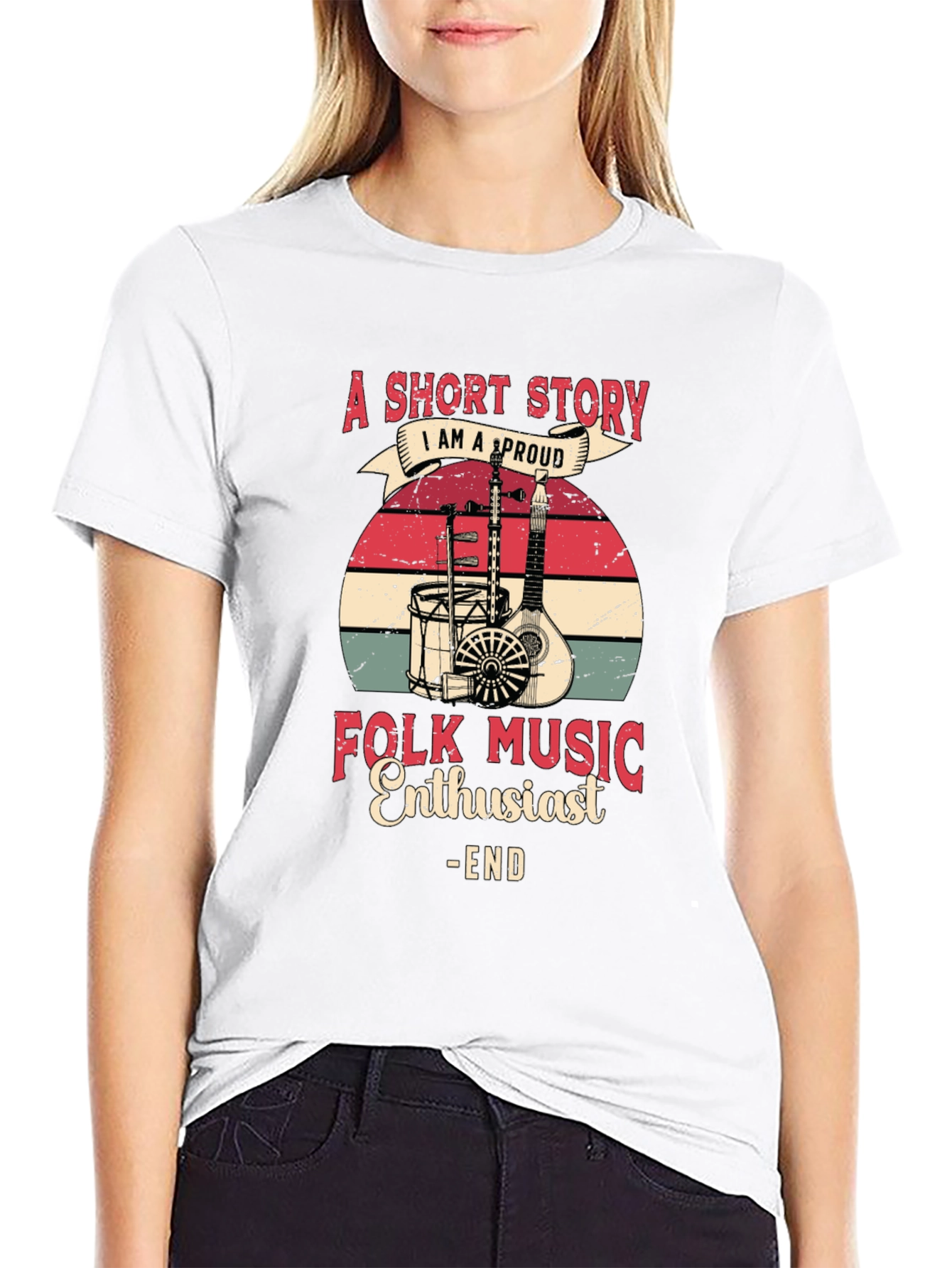 Folk Music Enthusiast Graphic Tee