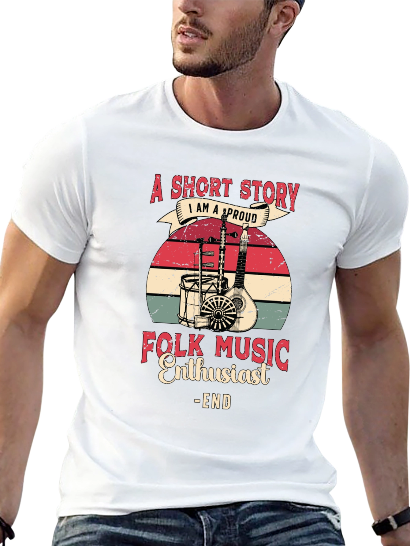 Folk Music Enthusiast Graphic Tee