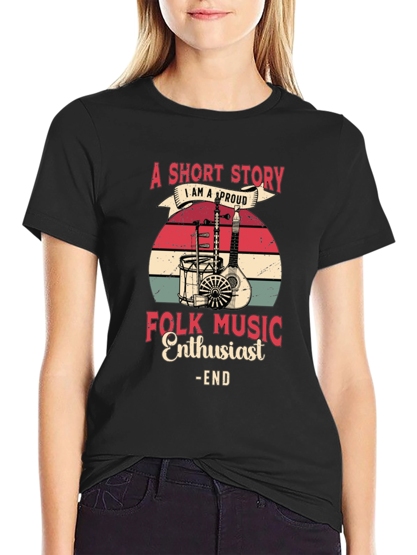 Folk Music Enthusiast Graphic Tee