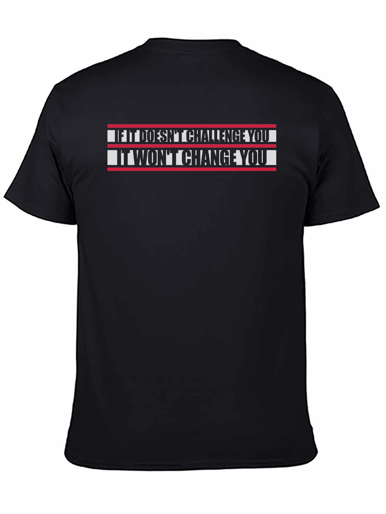 Challenge Yourself Graphic Tee - Motivational Black T-Shirt
