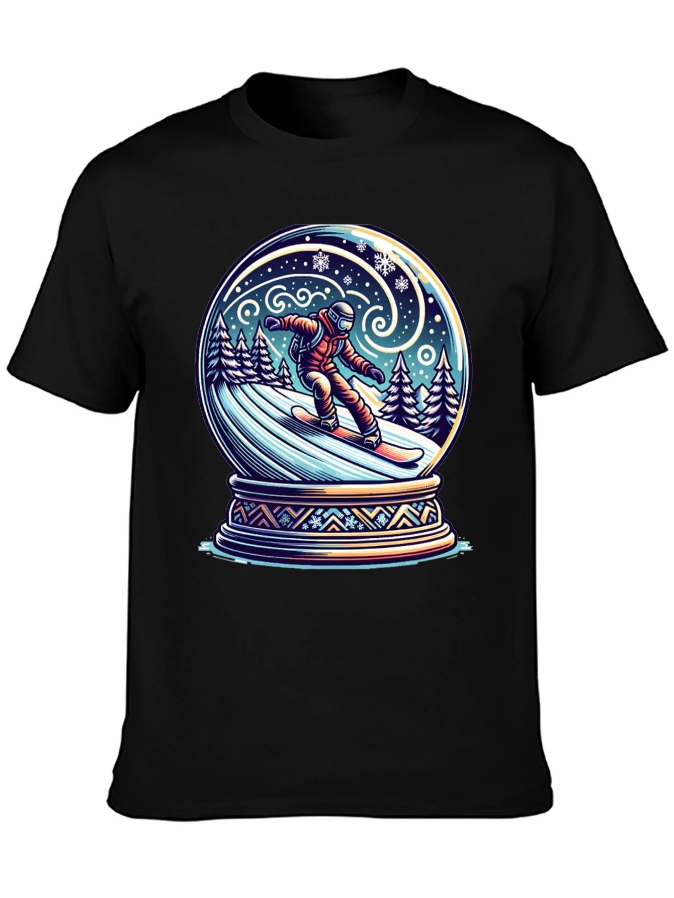 Snow Globe Snowboarder Graphic Tee