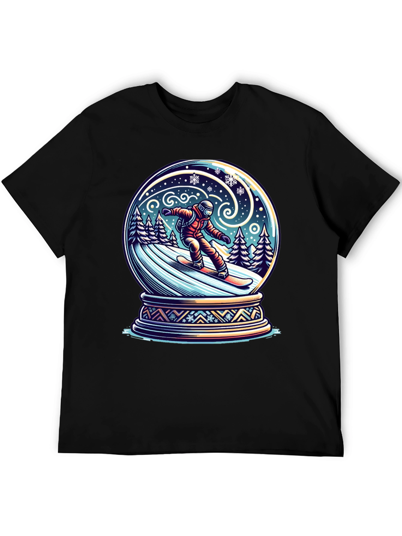 Snow Globe Snowboarder Graphic Tee