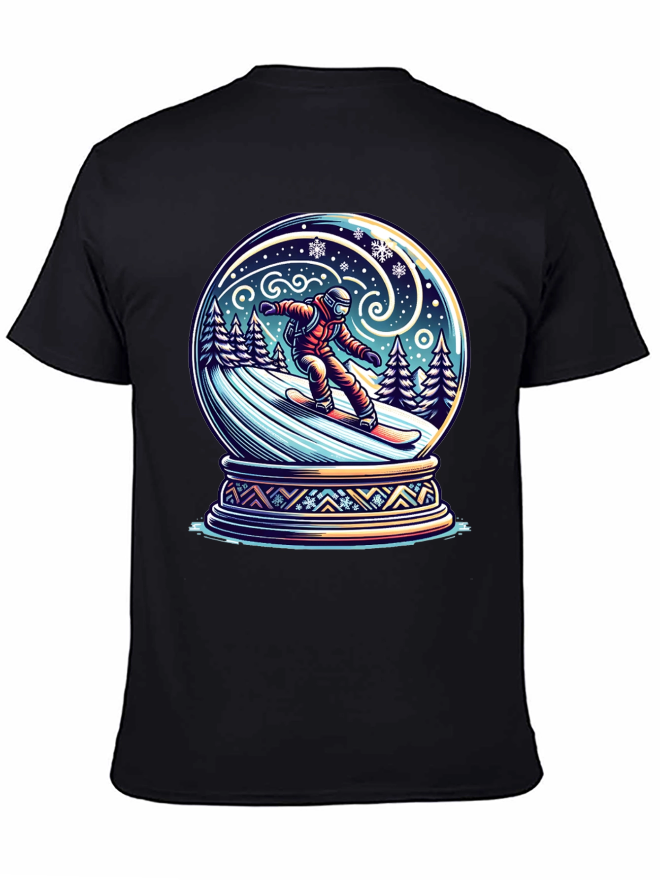 Snow Globe Snowboarder Graphic Tee