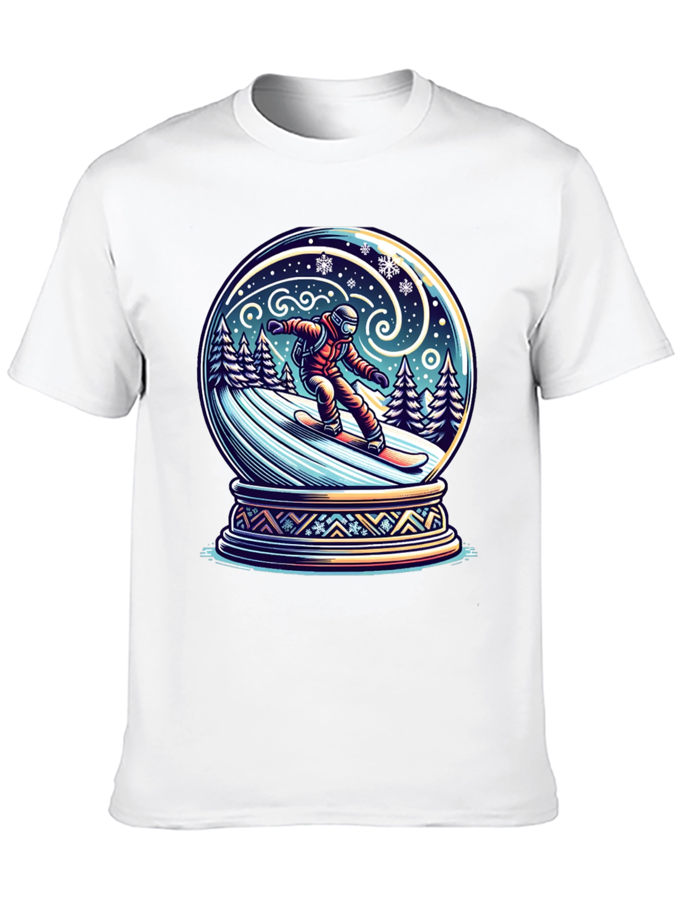 Snow Globe Snowboarder Graphic Tee