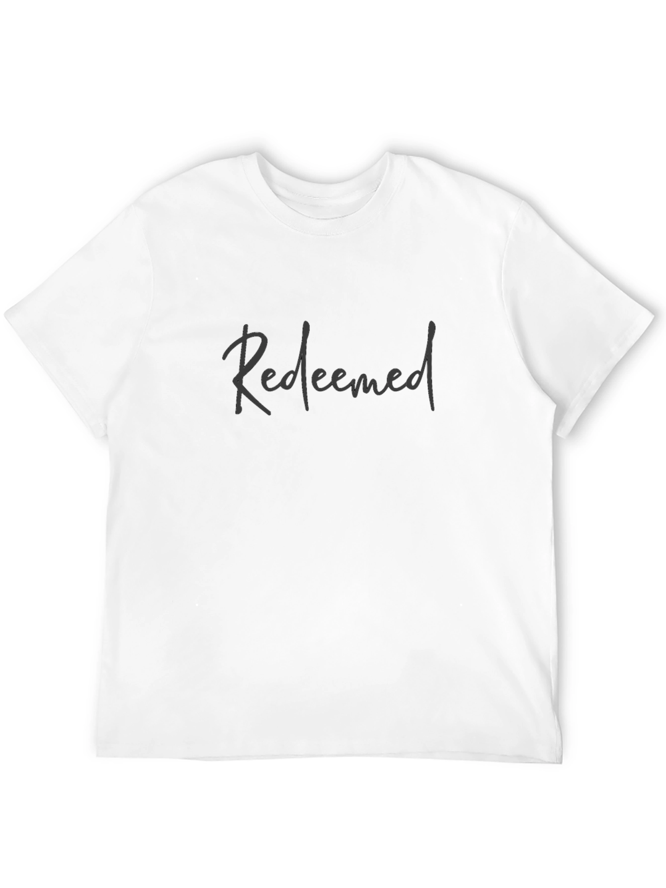 Redeemed Black Cotton Graphic Tee