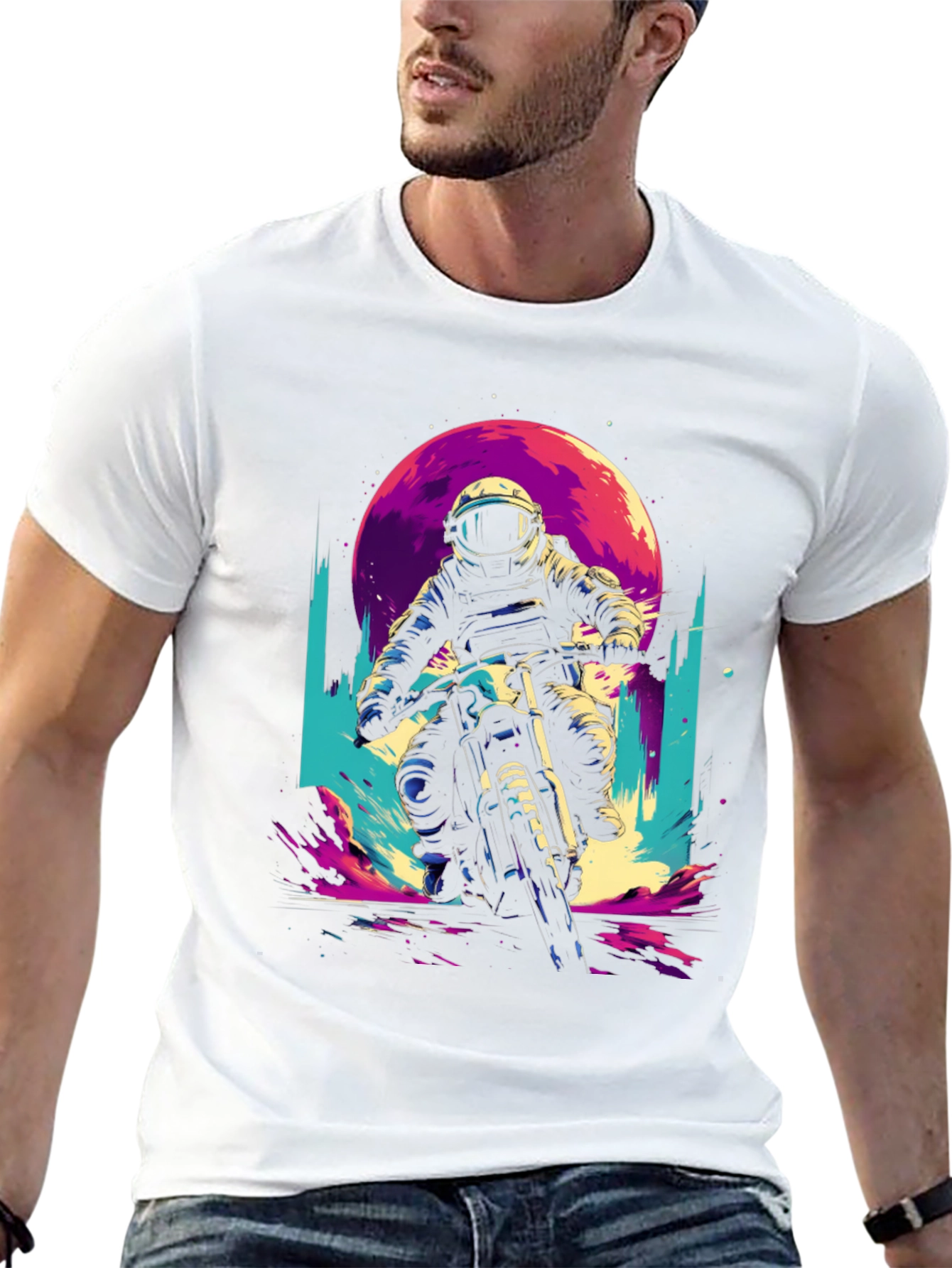 Retro Space Rider T-Shirt - Adventure Awaits!
