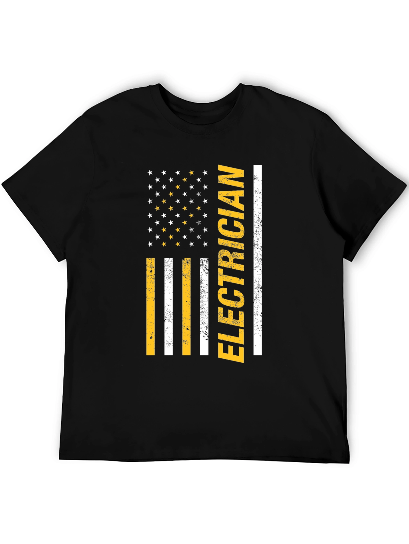 Electrician American Flag Graphic T-Shirt