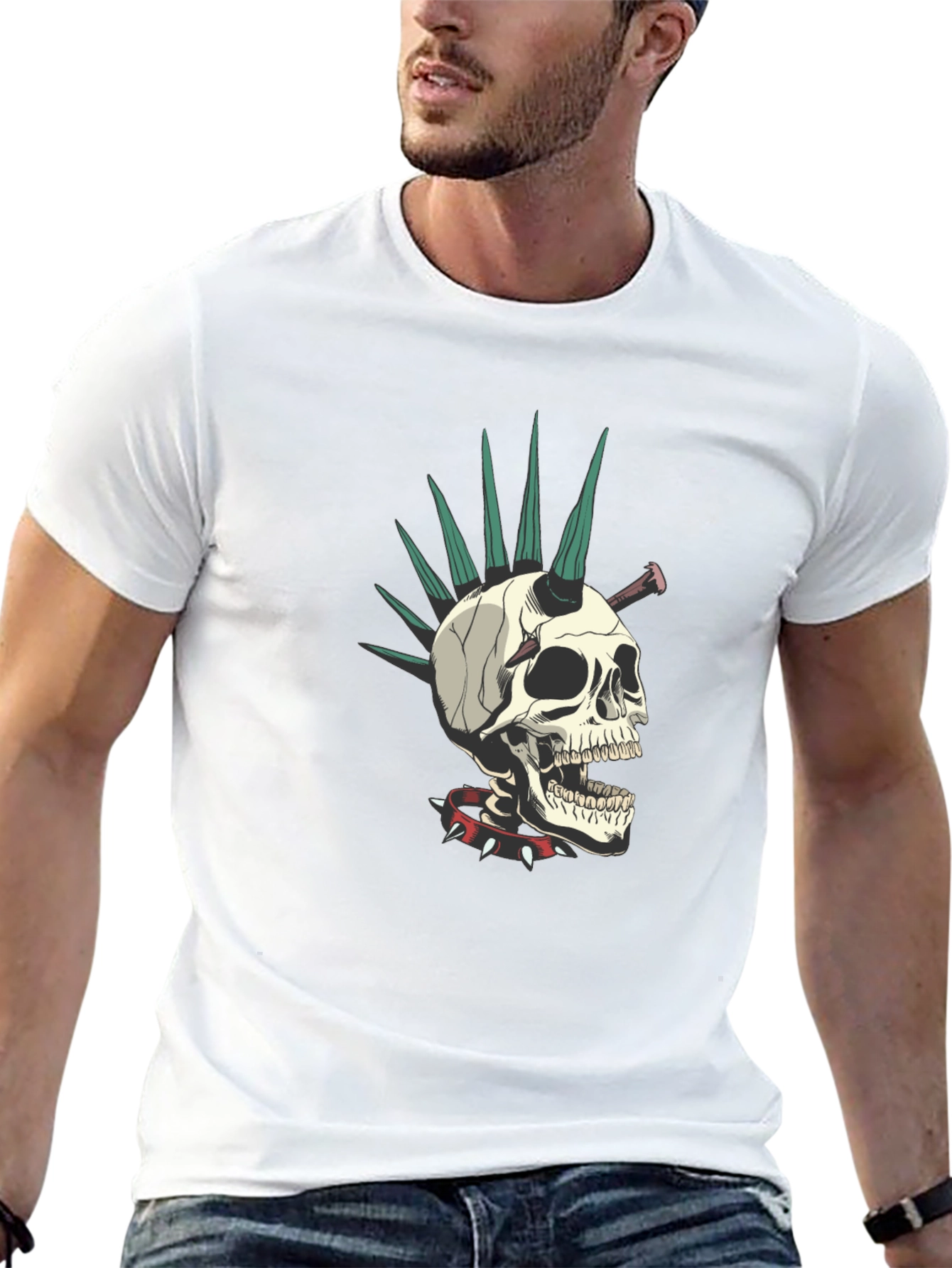 Punk Skull T-Shirt - Edgy Streetwear Tee