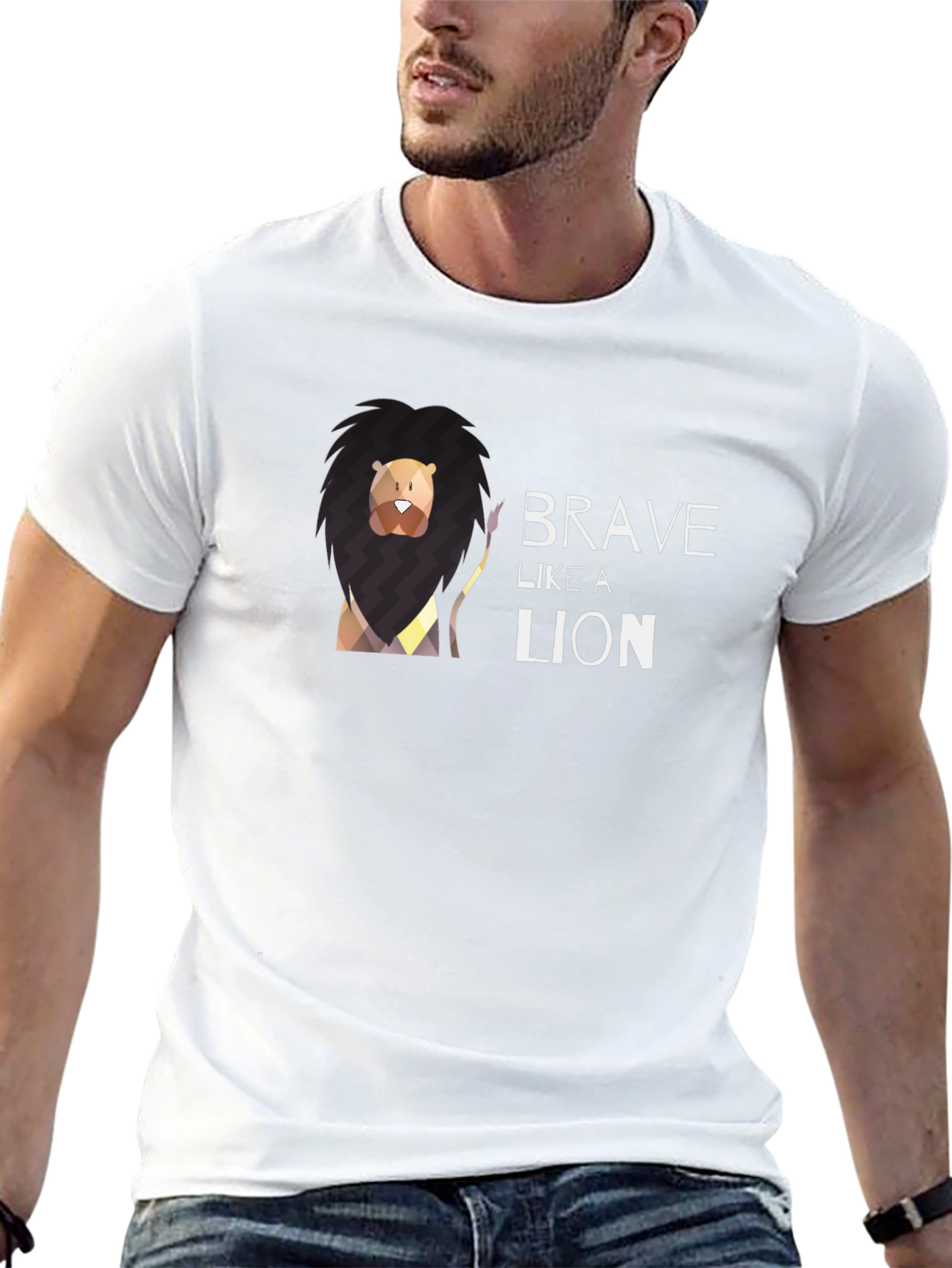 Brave Like A Lion Graphic Tee - Black T-Shirt