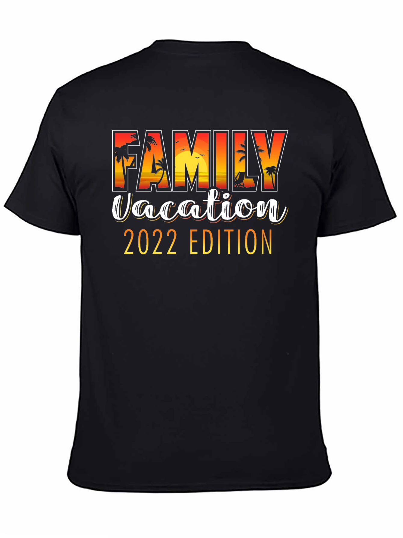 Family Vacation 2022 Edition Black Graphic T-Shirt