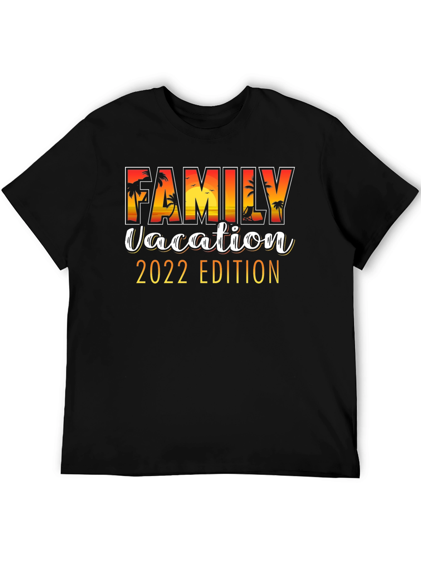 Family Vacation 2022 Edition Black Graphic T-Shirt