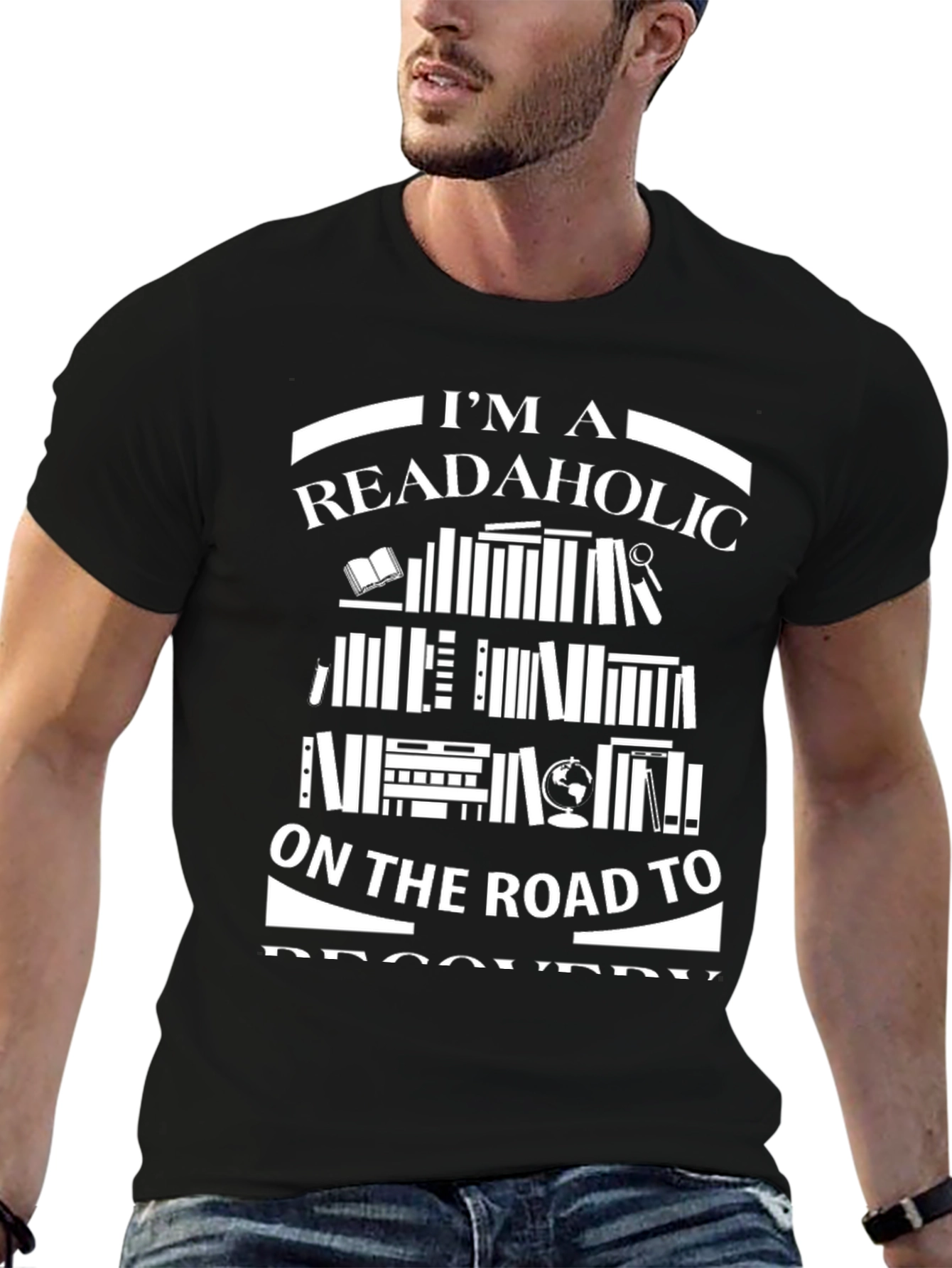 Readaholic T-Shirt: Road to Recovery Book Lover Tee