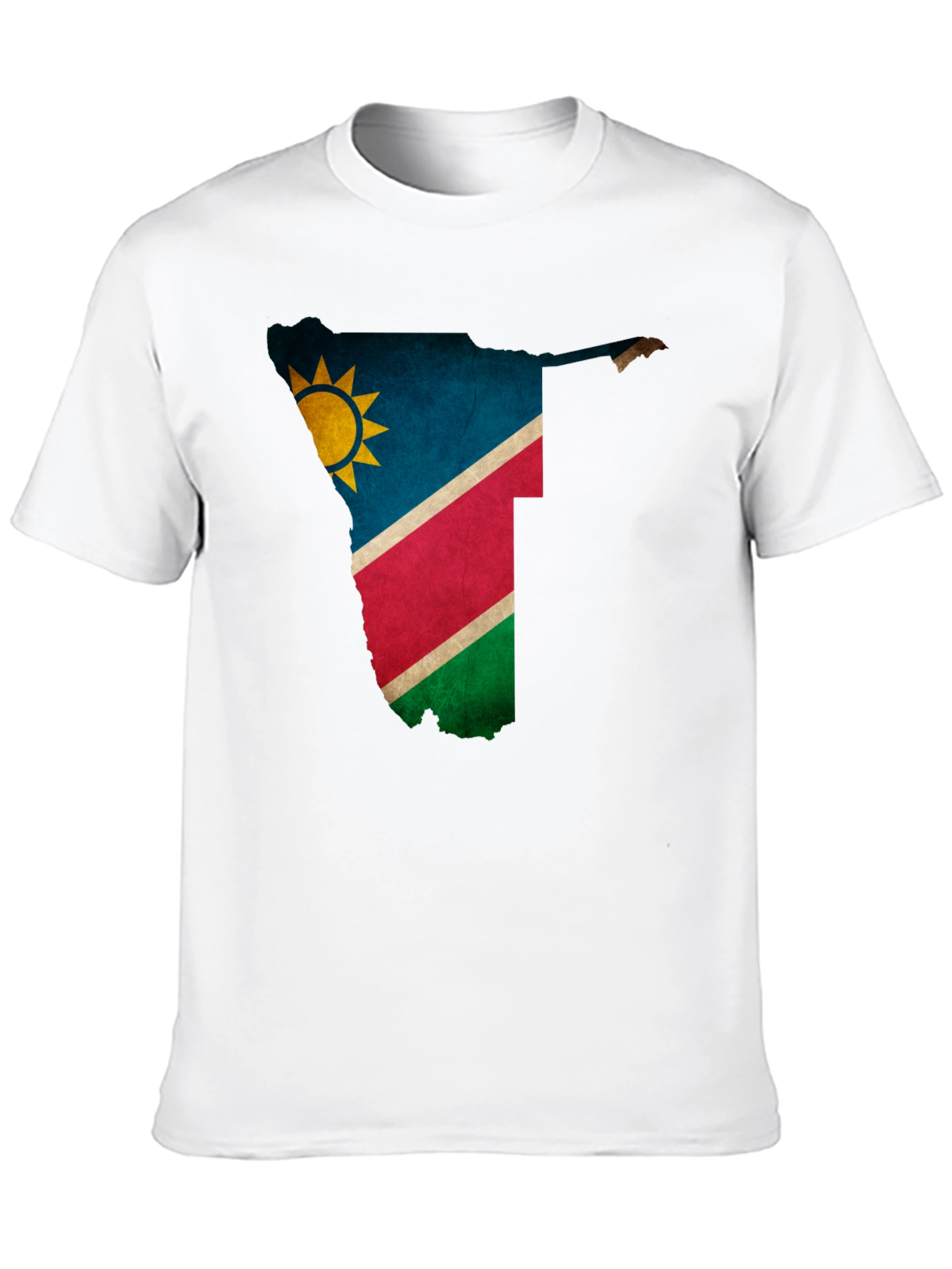 Namibia Flag Map Graphic Tee - Black