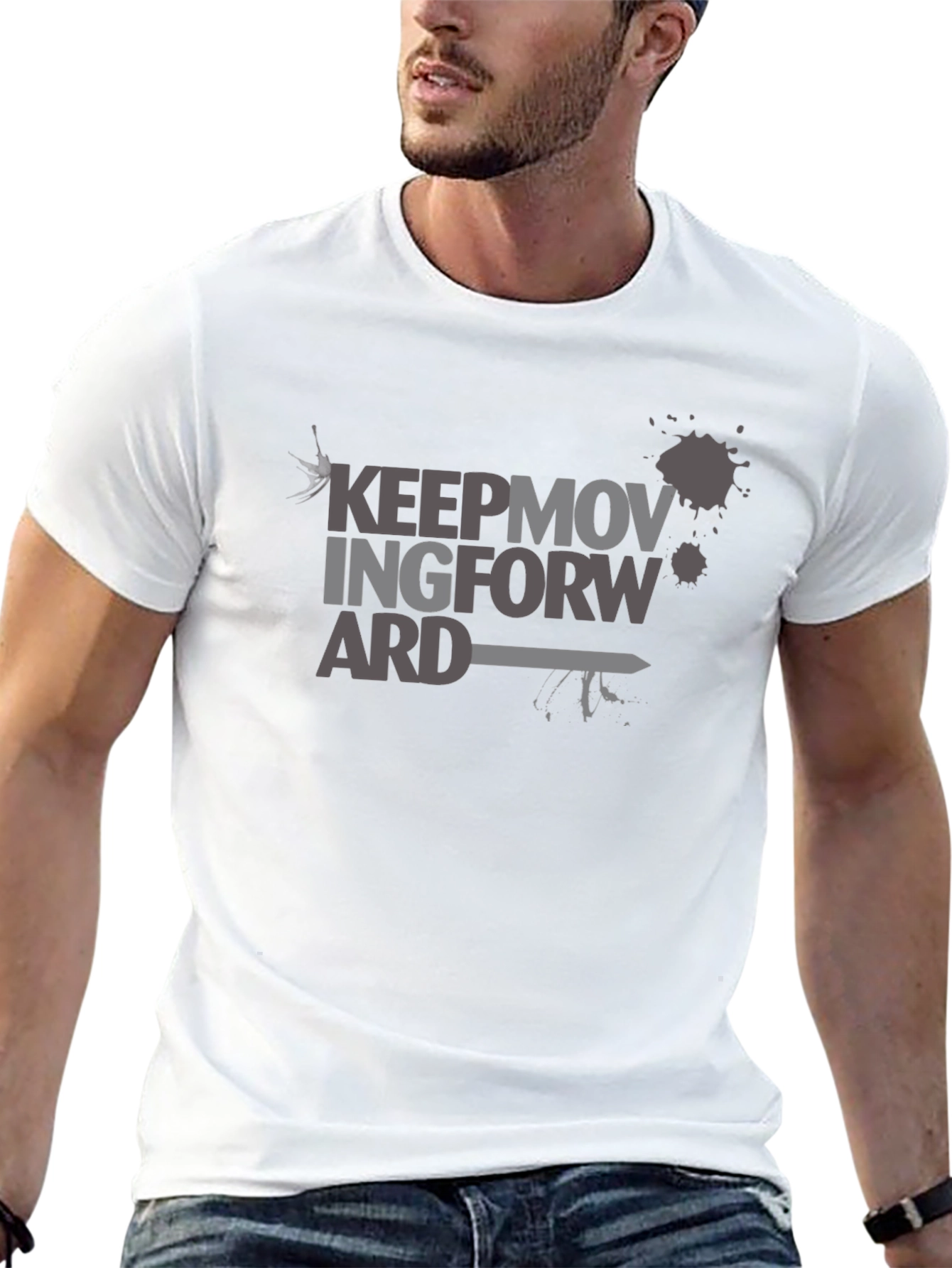 Keep Moving Forward Graphic T-Shirt - Black