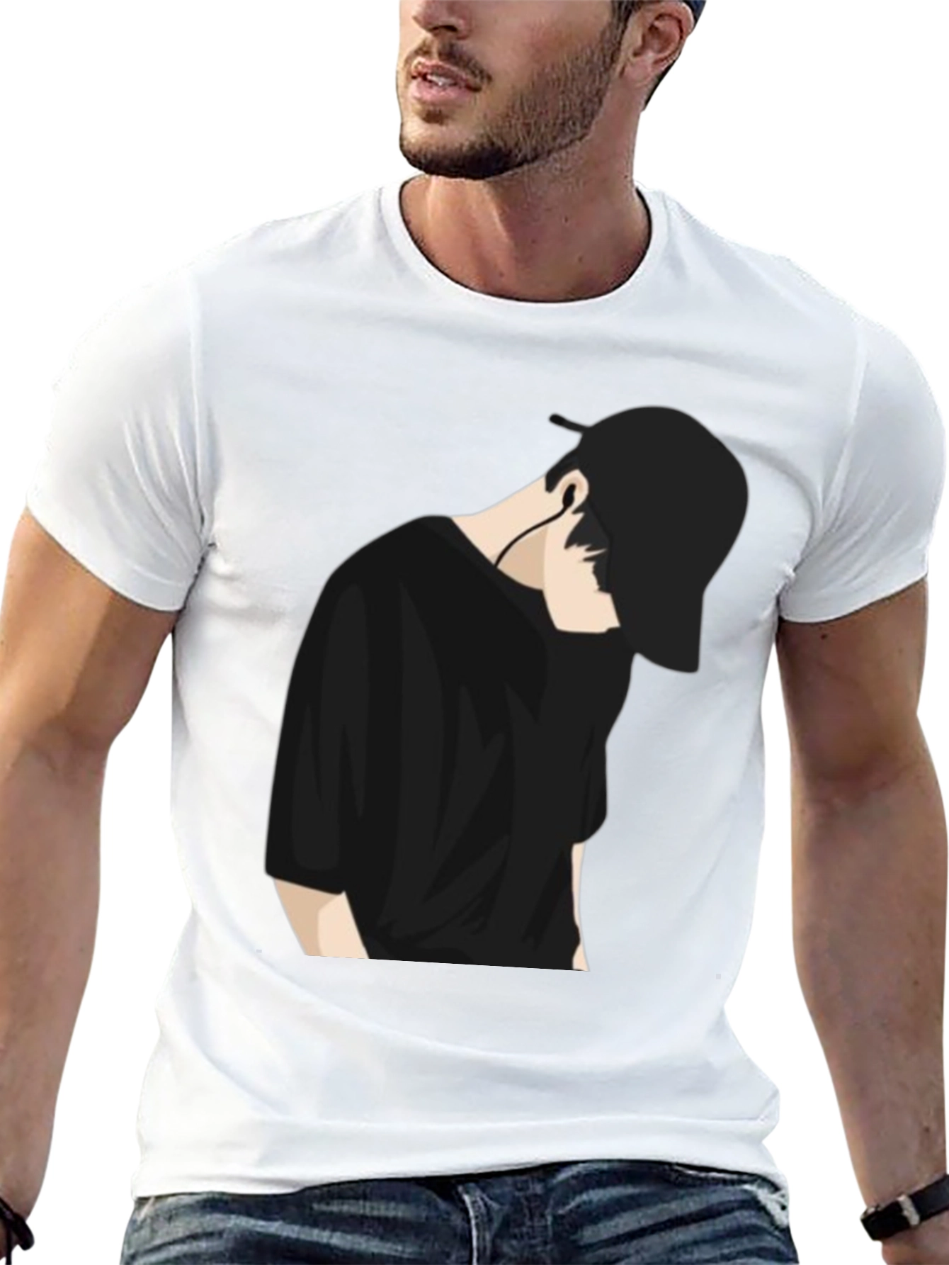 Cool Graphic Tee - Stylish Silhouette Design