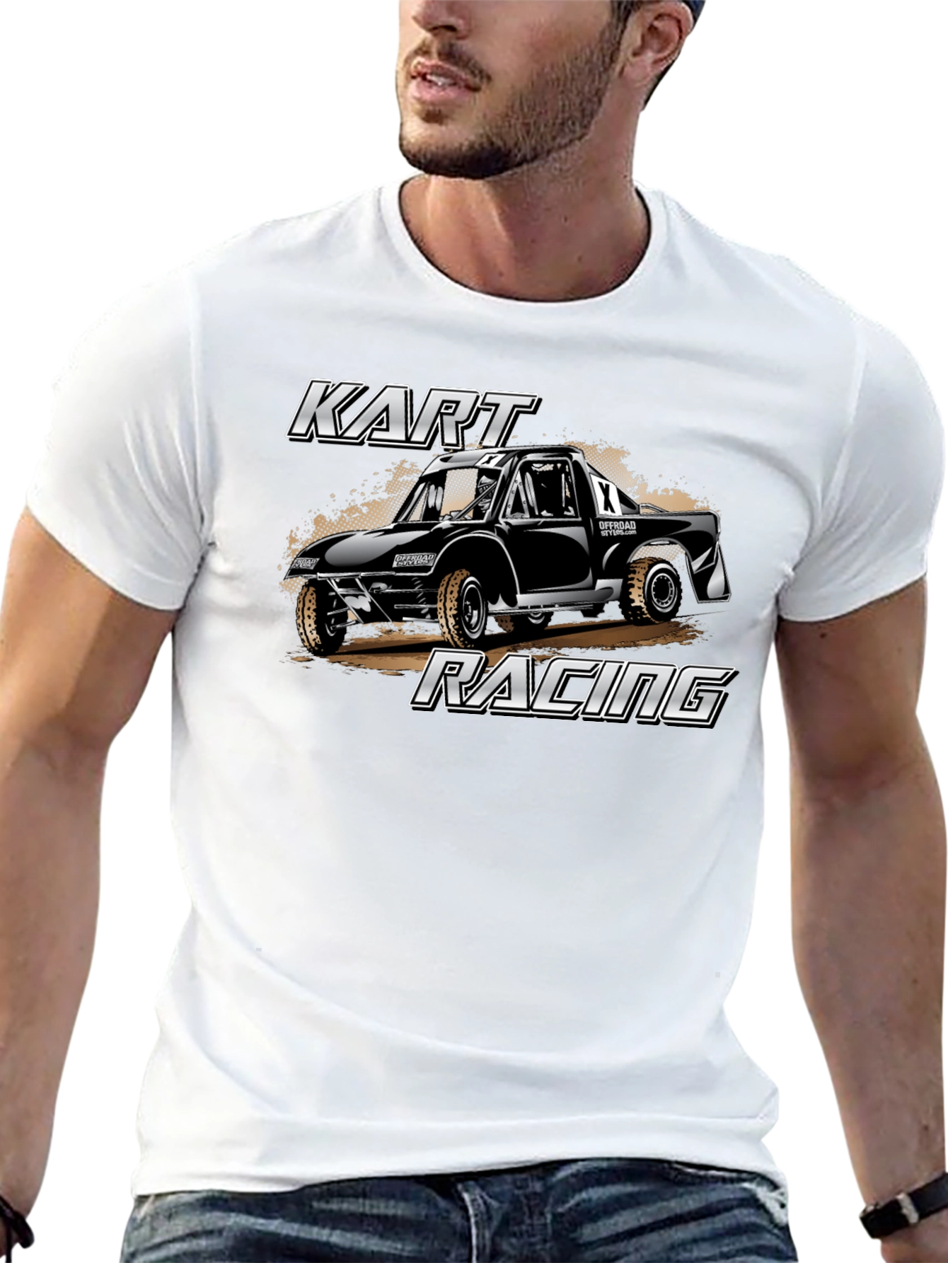 Kart Racing Graphic T-Shirt - Black