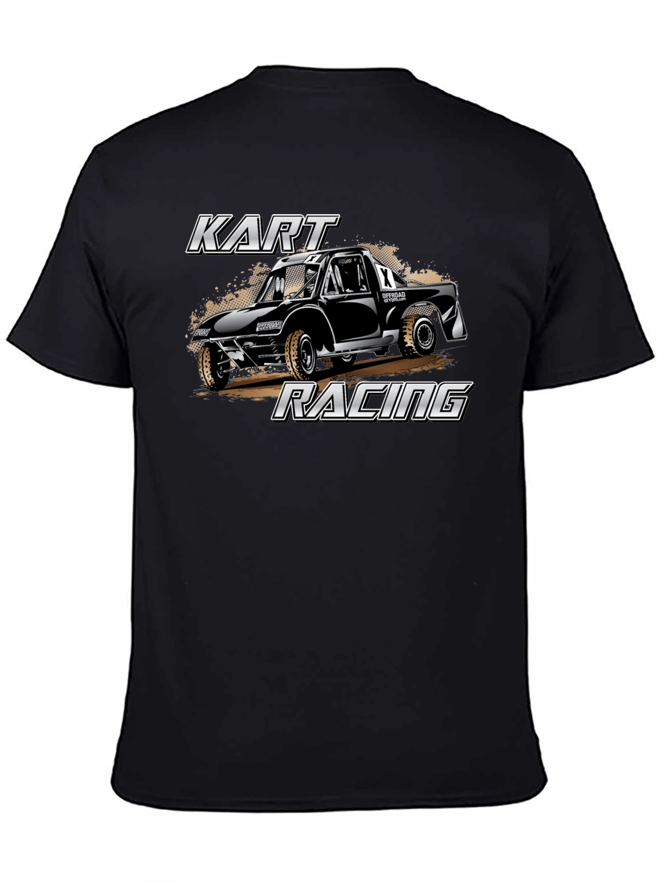 Kart Racing Graphic T-Shirt - Black