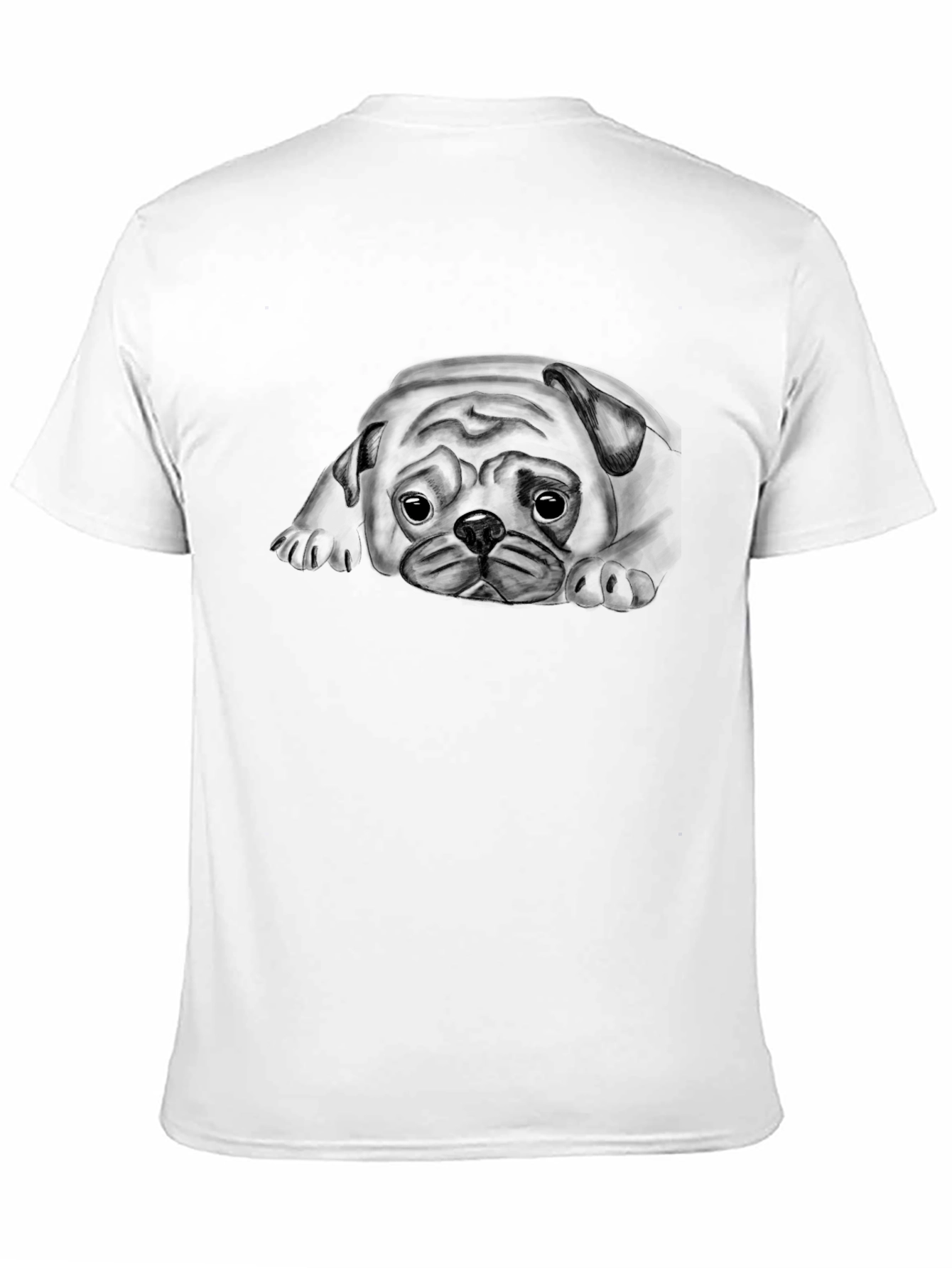 Black Pug Graphic Tee - Soft Cotton Comfort