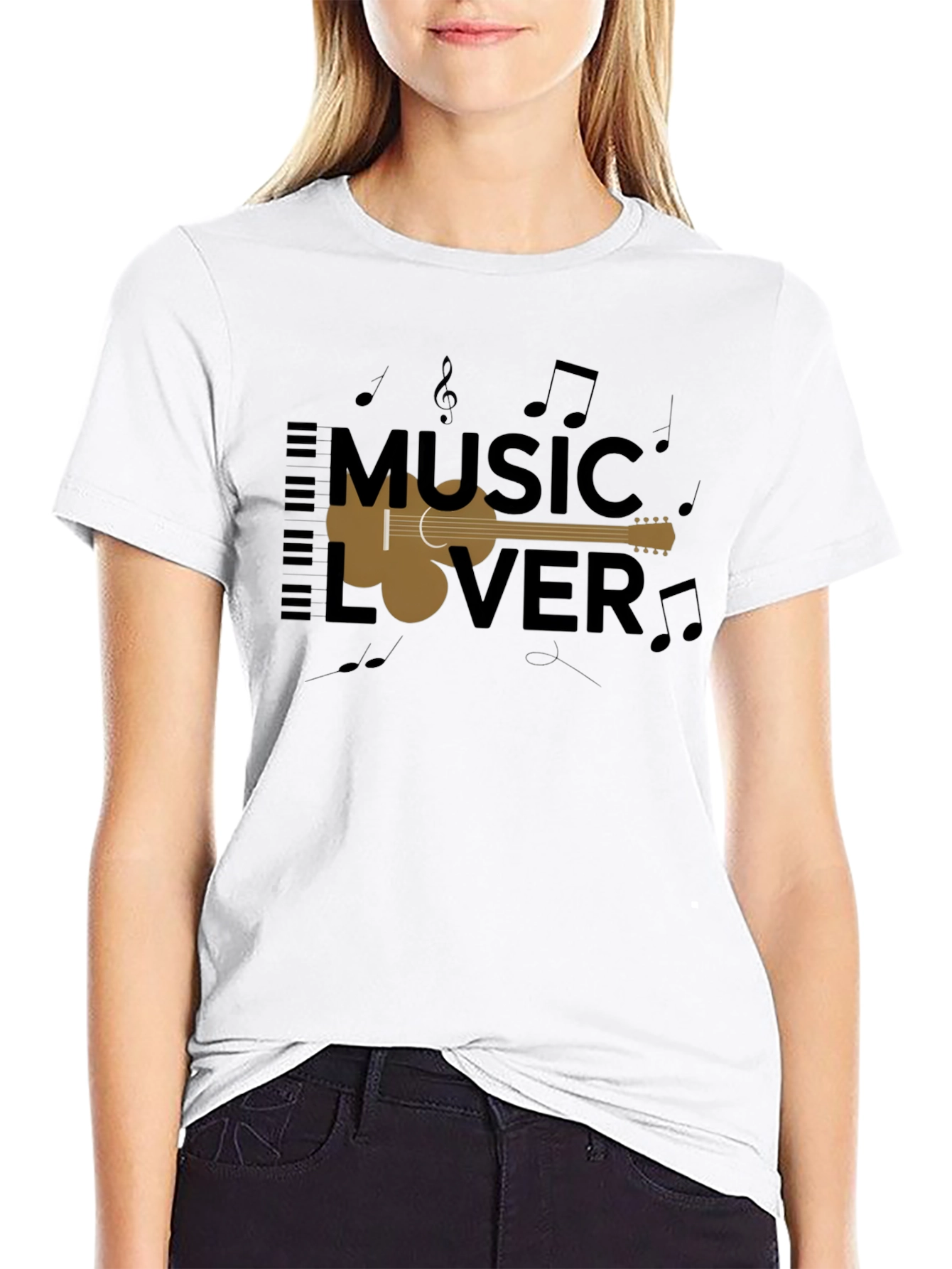 Music Lover Black Graphic Tee