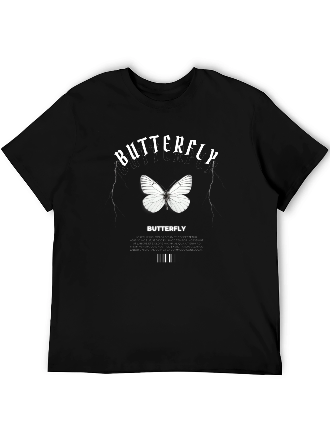 Butterfly Graphic Print T-Shirt for Men