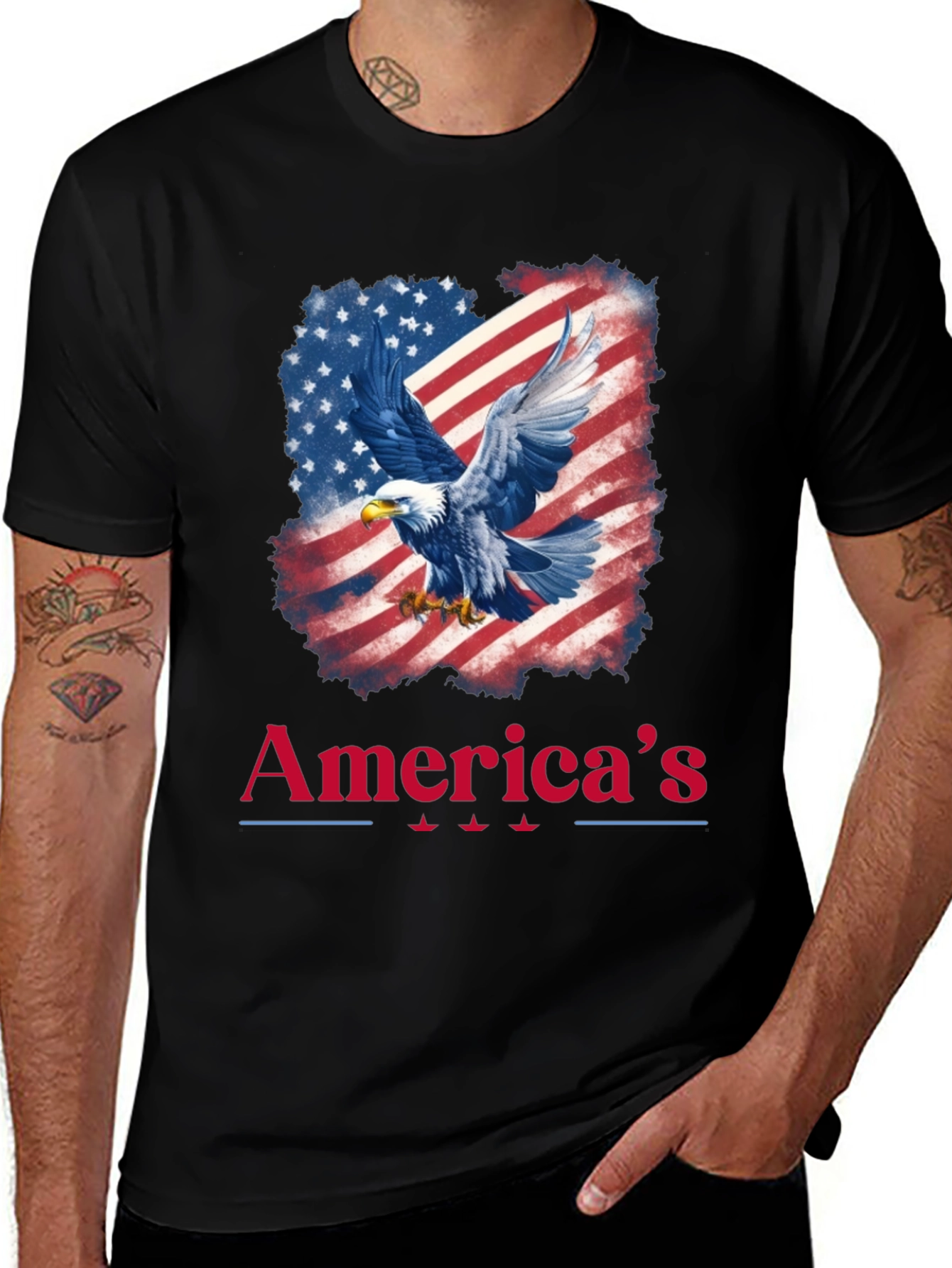 Americas Eagle Patriotic Graphic Tee