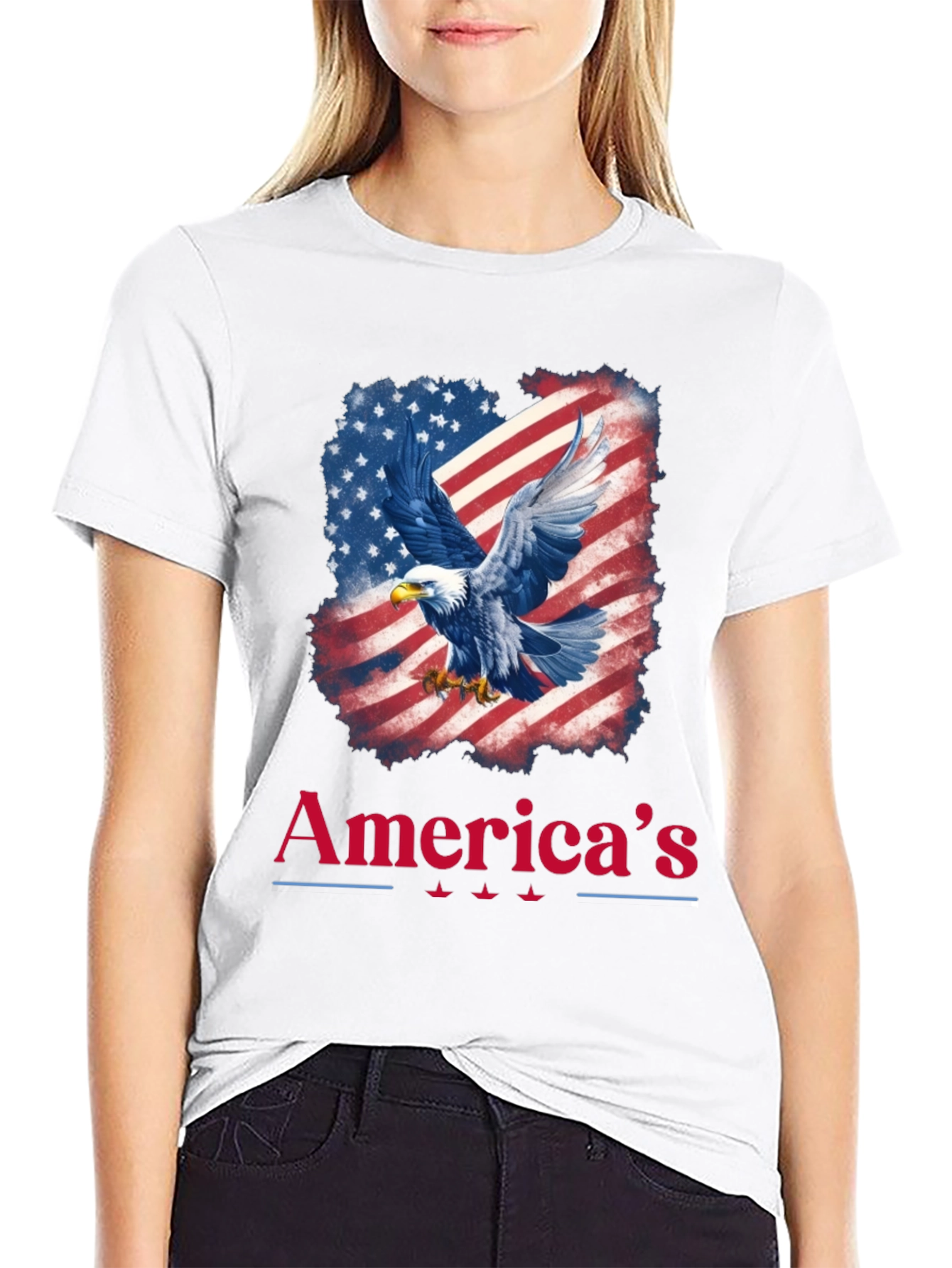 Americas Eagle Patriotic Graphic Tee