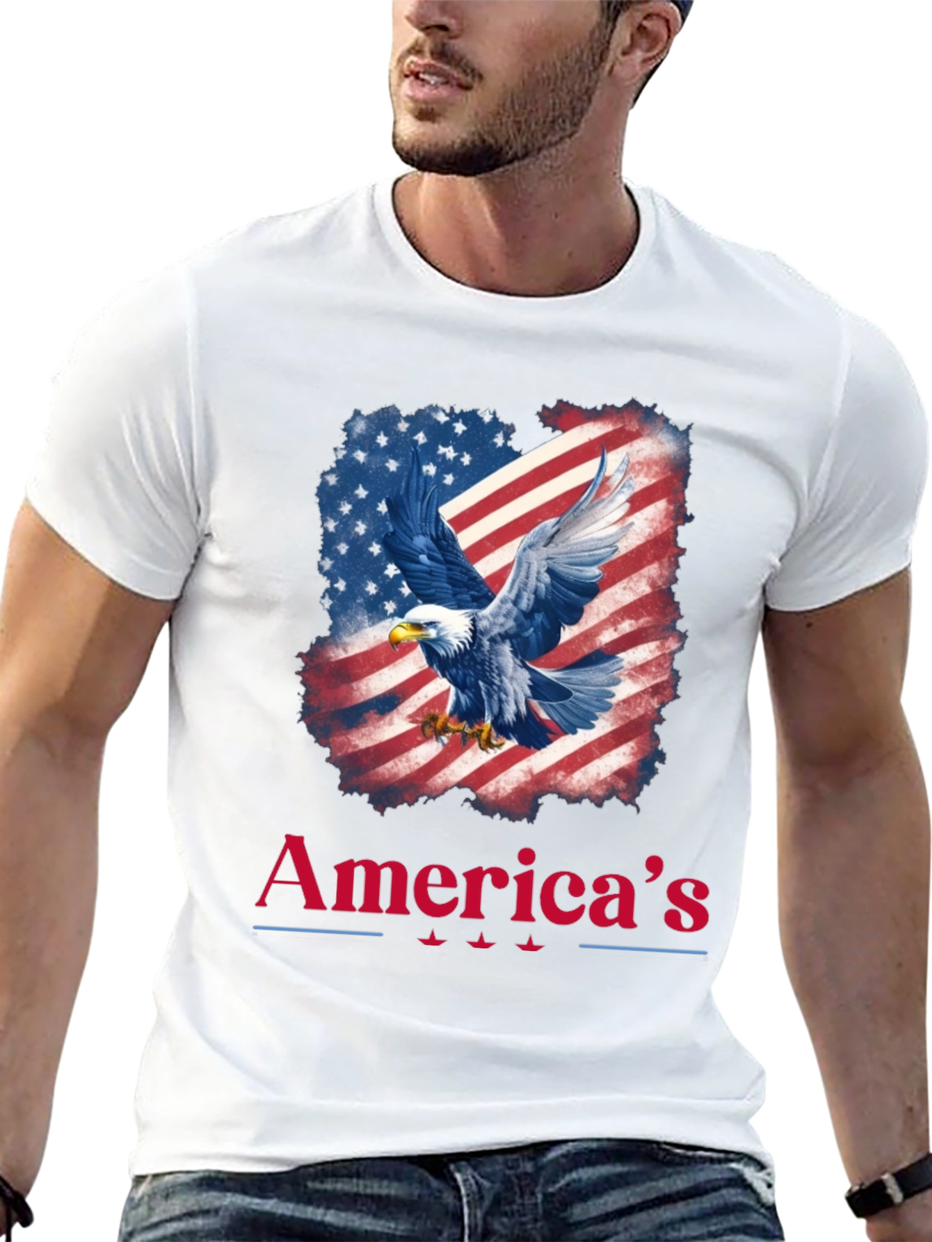 Americas Eagle Patriotic Graphic Tee