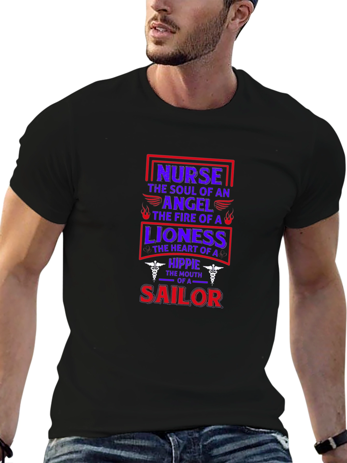 Nurse Angel Lioness Sailor T-Shirt
