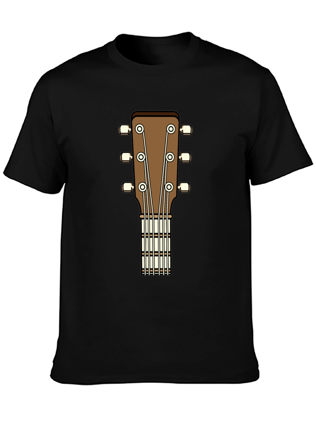 Acoustic Guitar Headstock Graphic T-Shirt