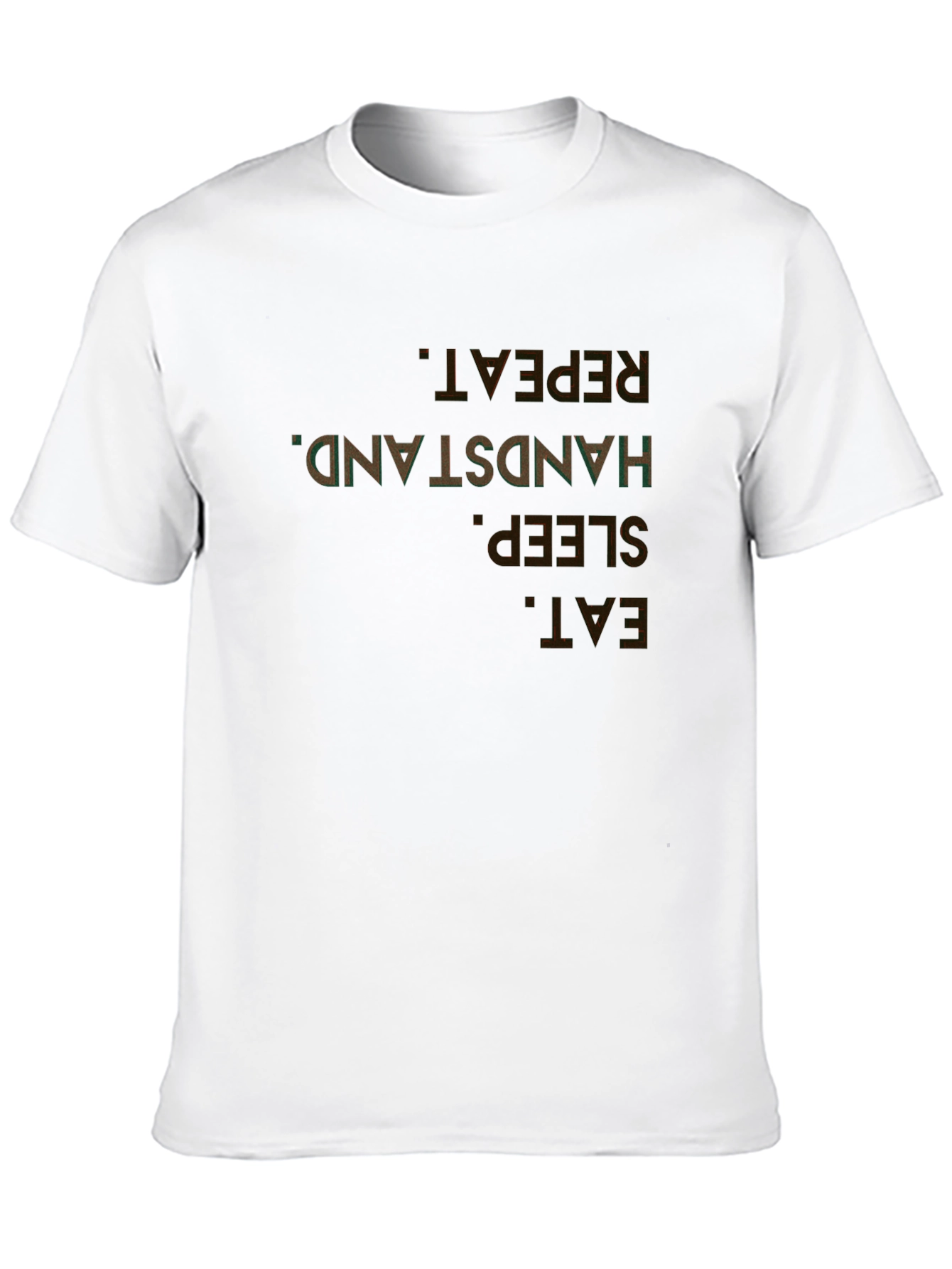 Eat Sleep Handstand Repeat Black T-Shirt