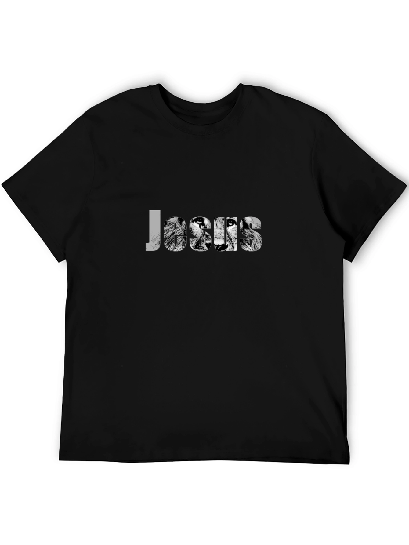 Jesus Lion Graphic Black T-Shirt