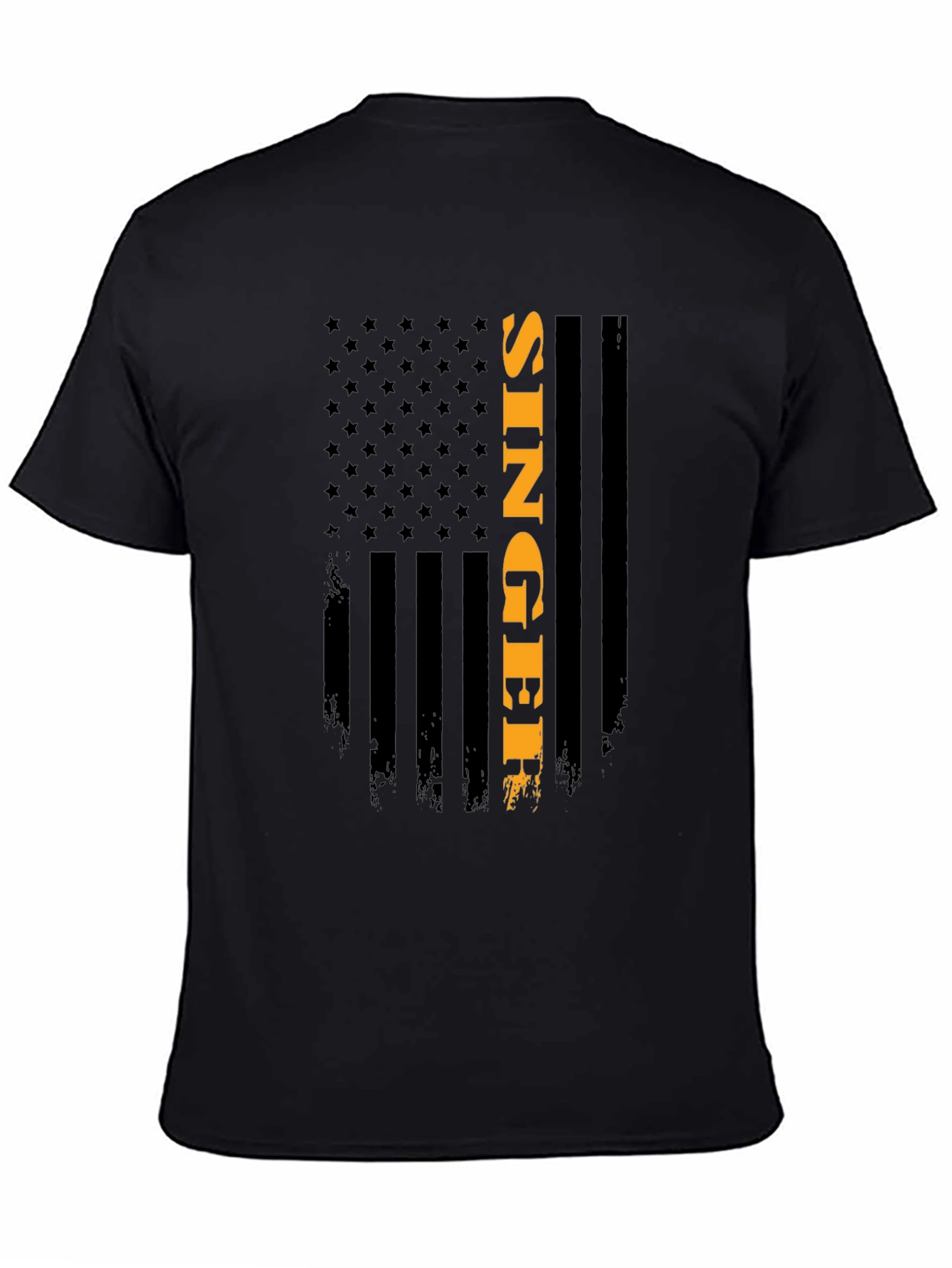 Singer American Flag Patriotic Graphic Tee