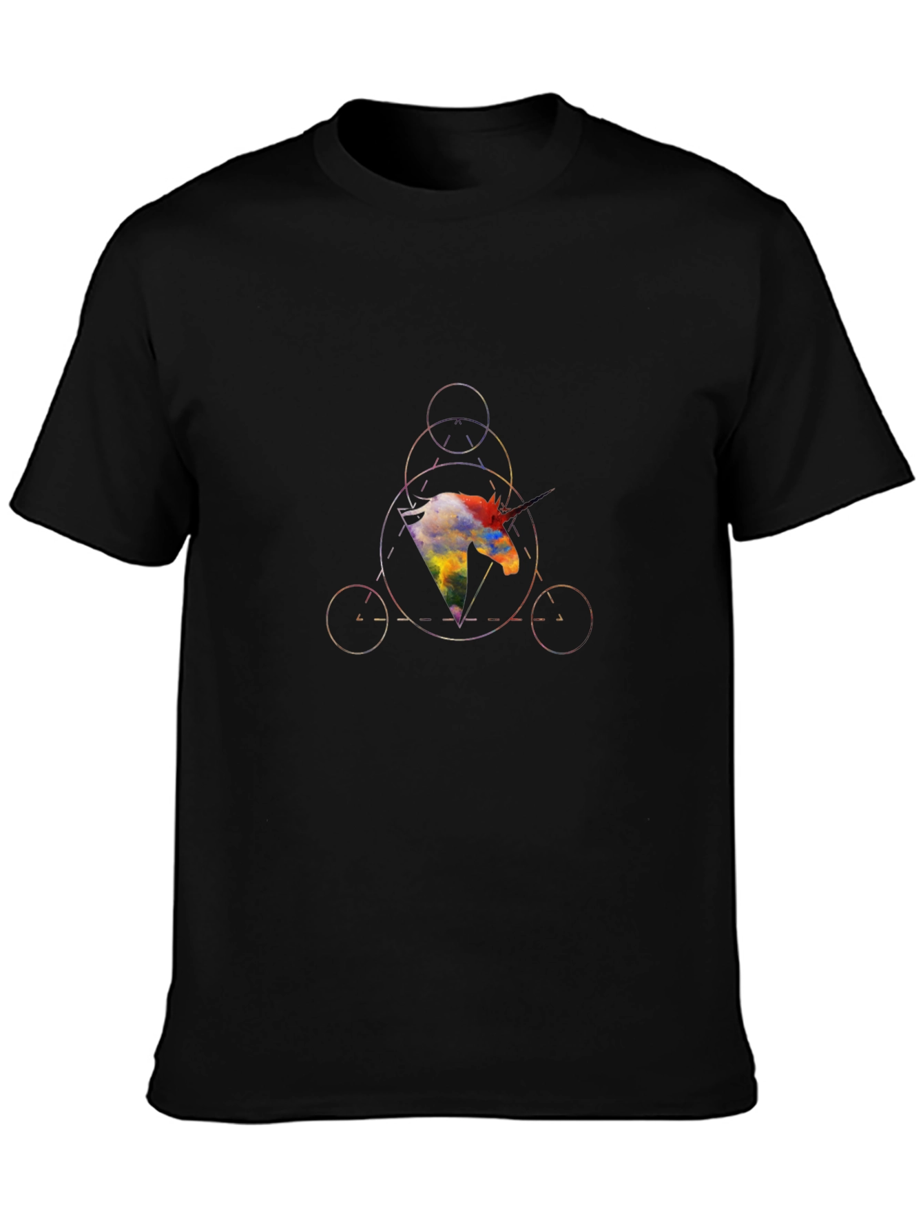 Geometric Unicorn Graphic T-Shirt