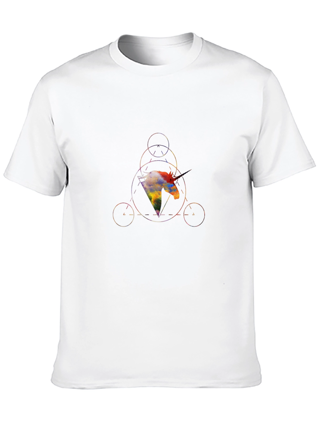 Geometric Unicorn Graphic T-Shirt