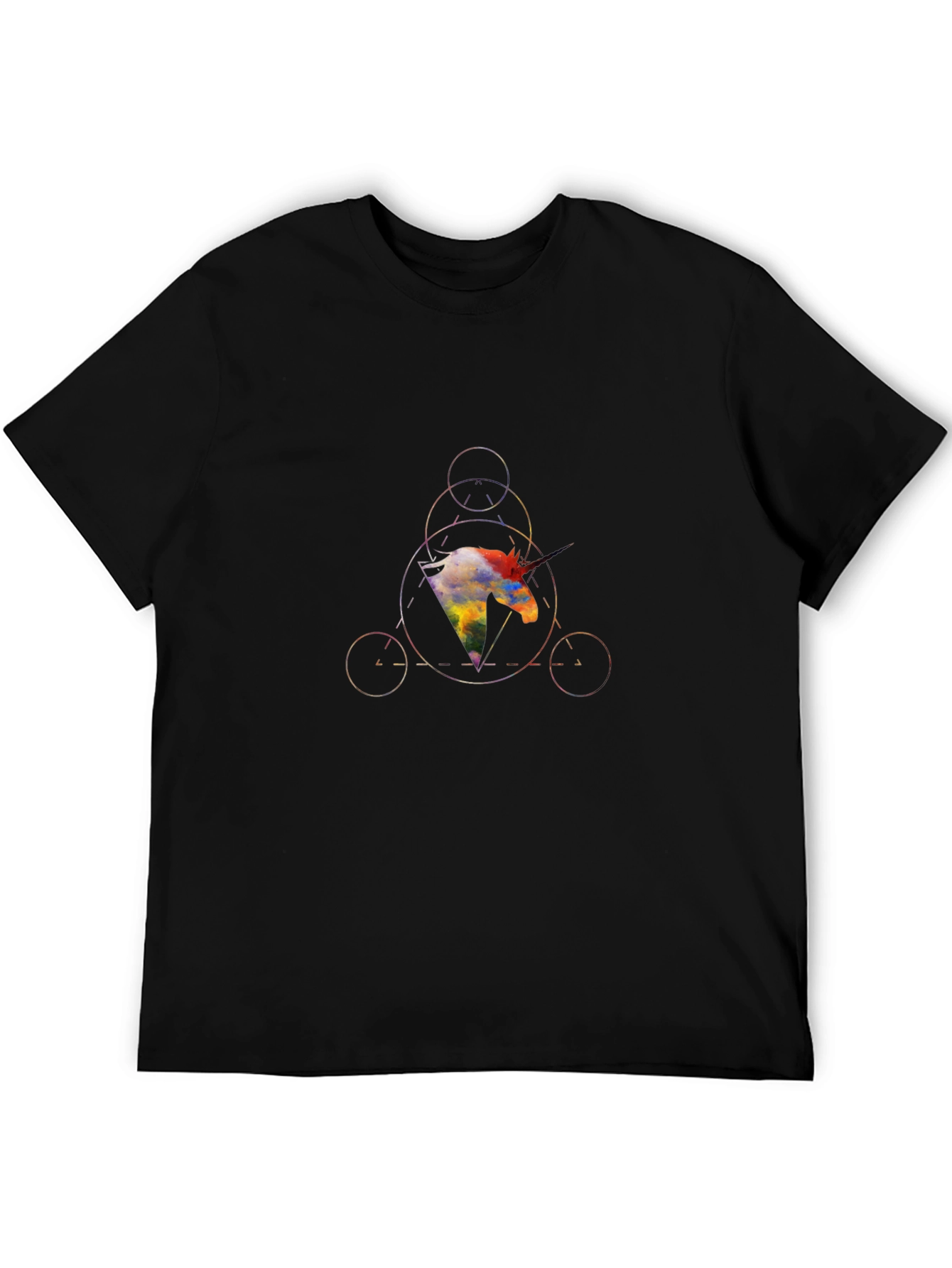 Geometric Unicorn Graphic T-Shirt