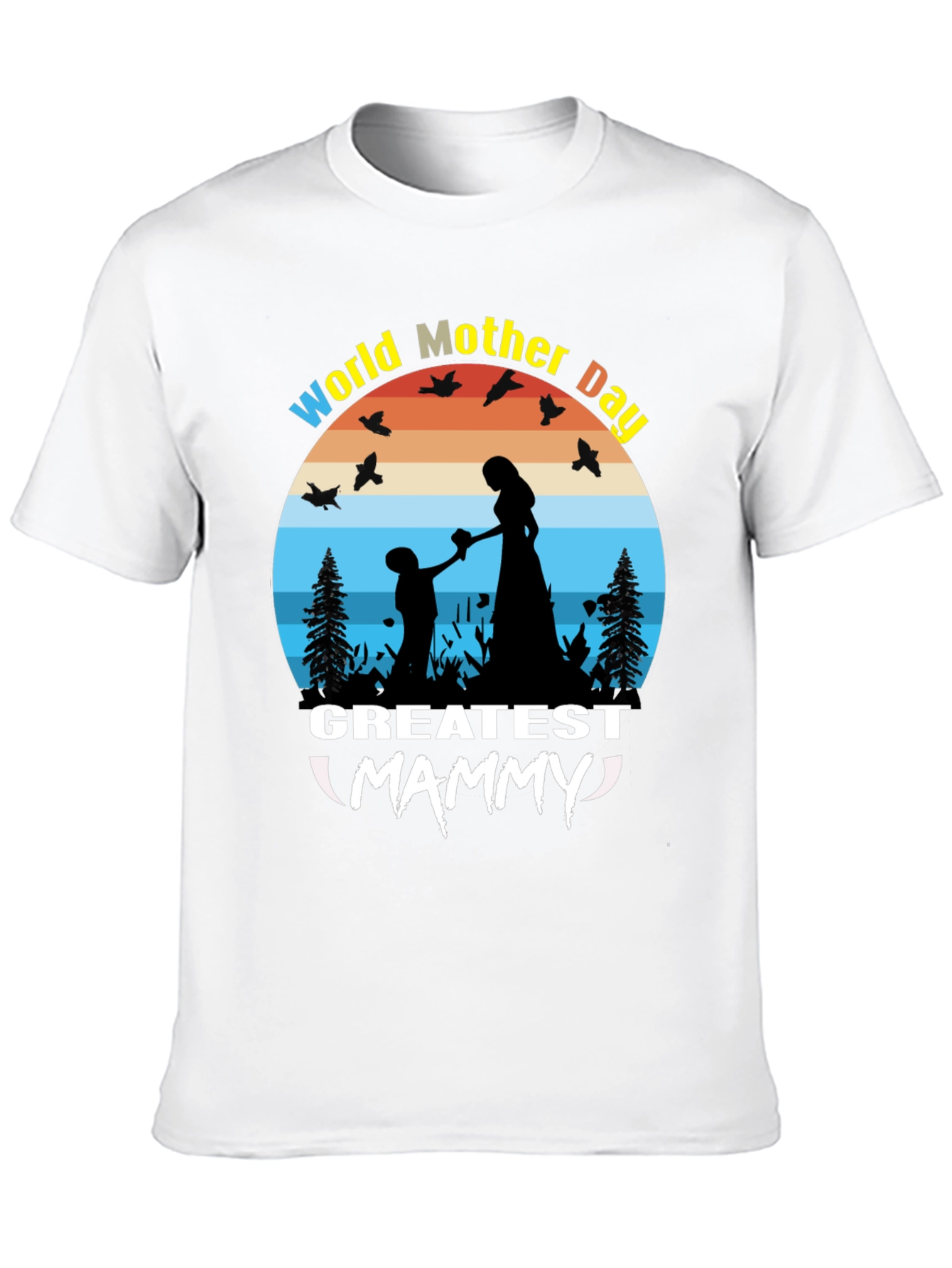 World Mother Day Greatest Mammy Black T-Shirt