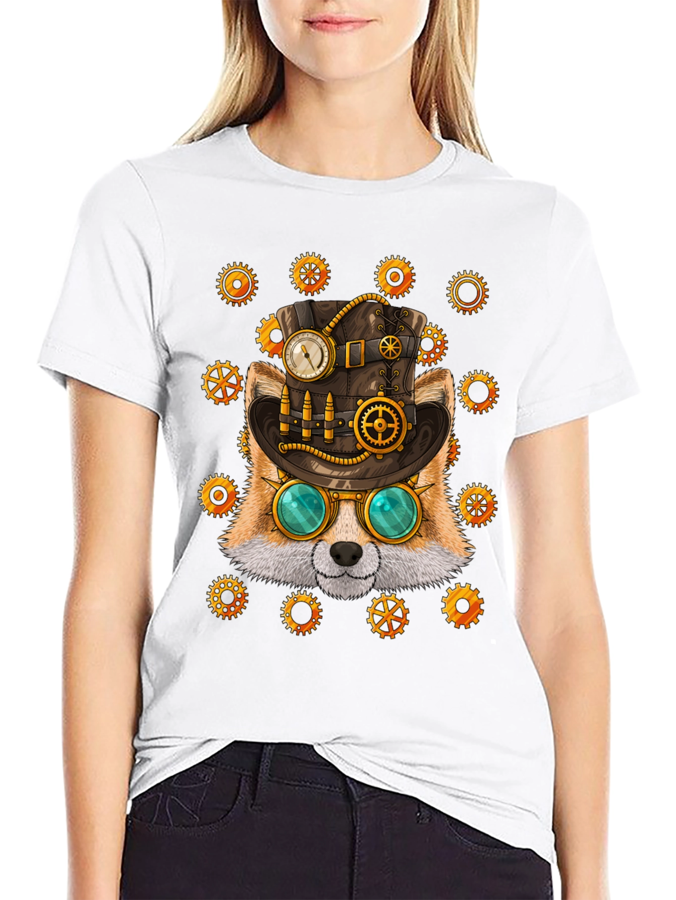 Steampunk Fox Graphic Tee