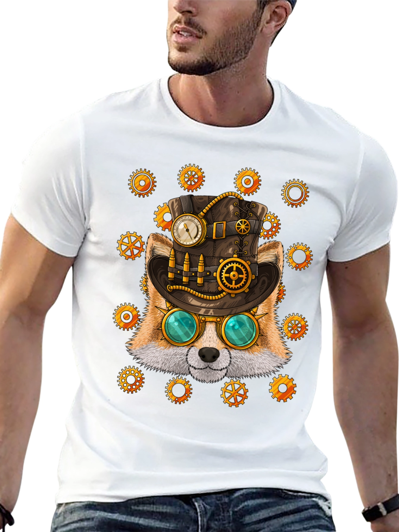 Steampunk Fox Graphic Tee