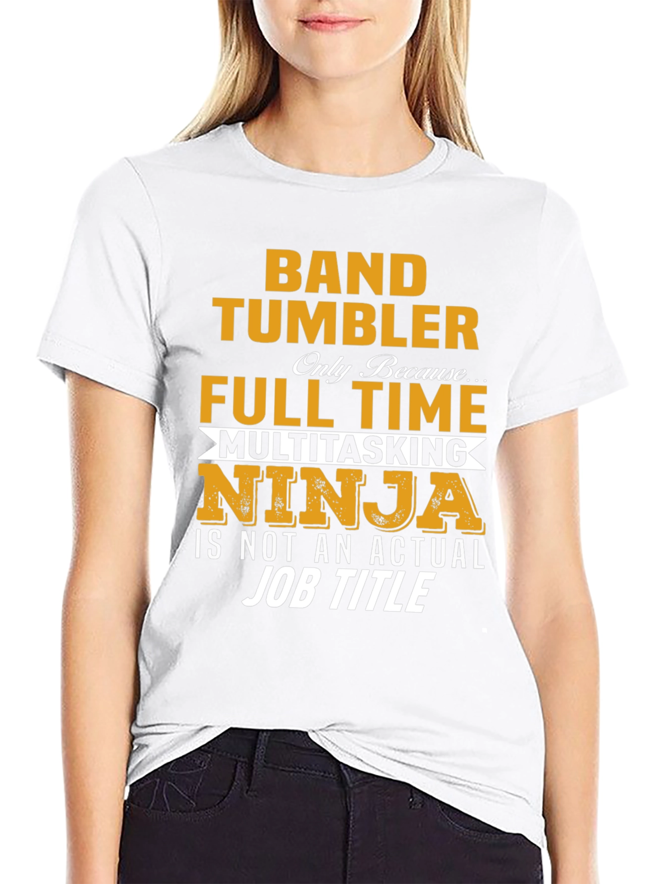 Band Tumbler Full Time Ninja Graphic T-Shirt