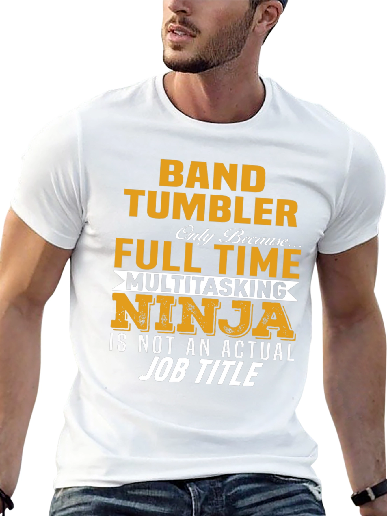 Band Tumbler Full Time Ninja Graphic T-Shirt