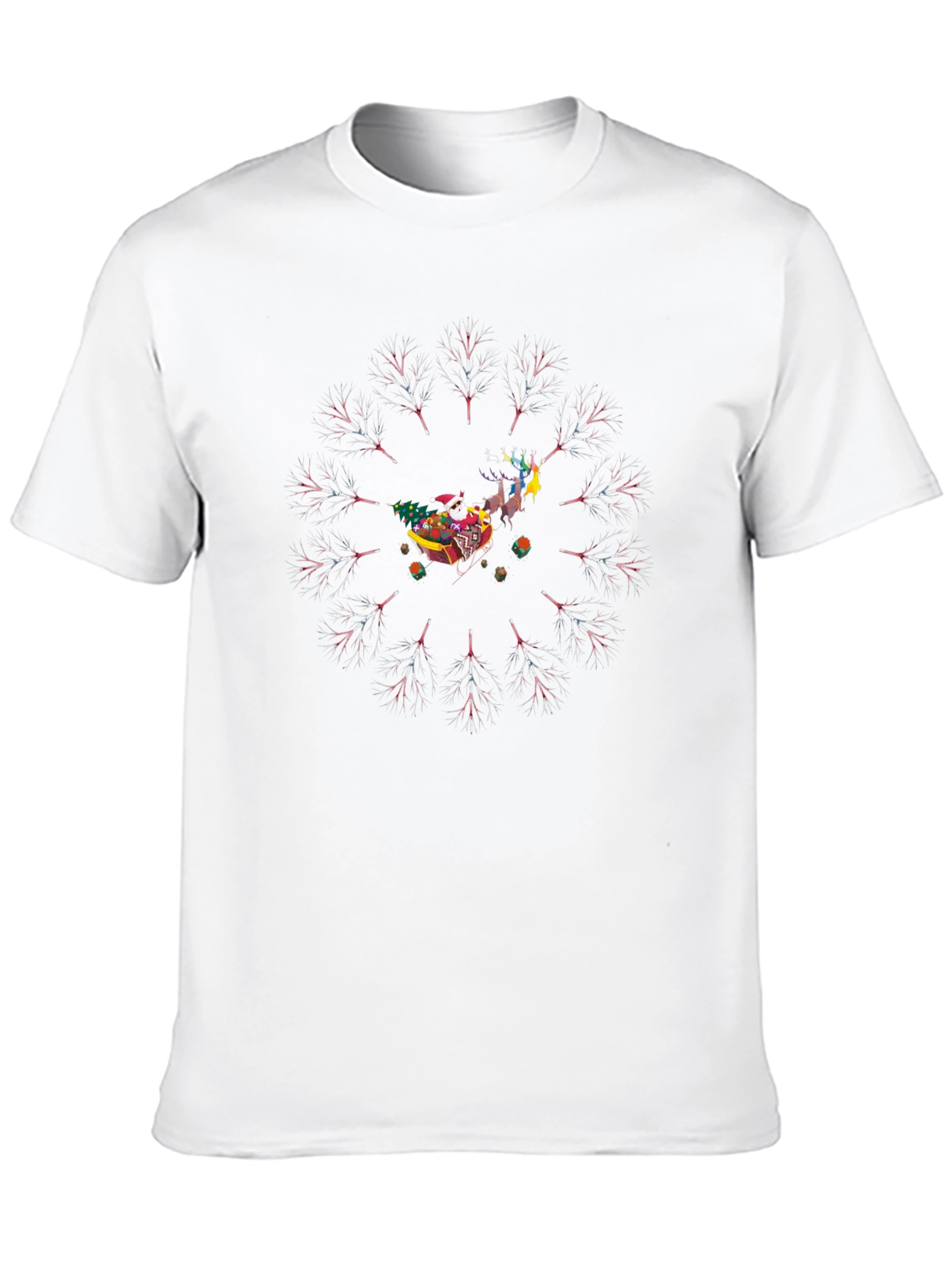 Festive Santa Sleigh Graphic Tee