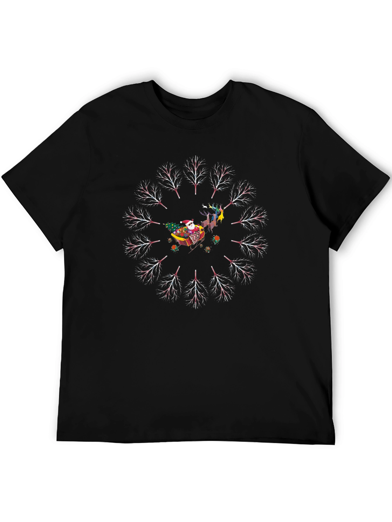 Festive Santa Sleigh Graphic Tee