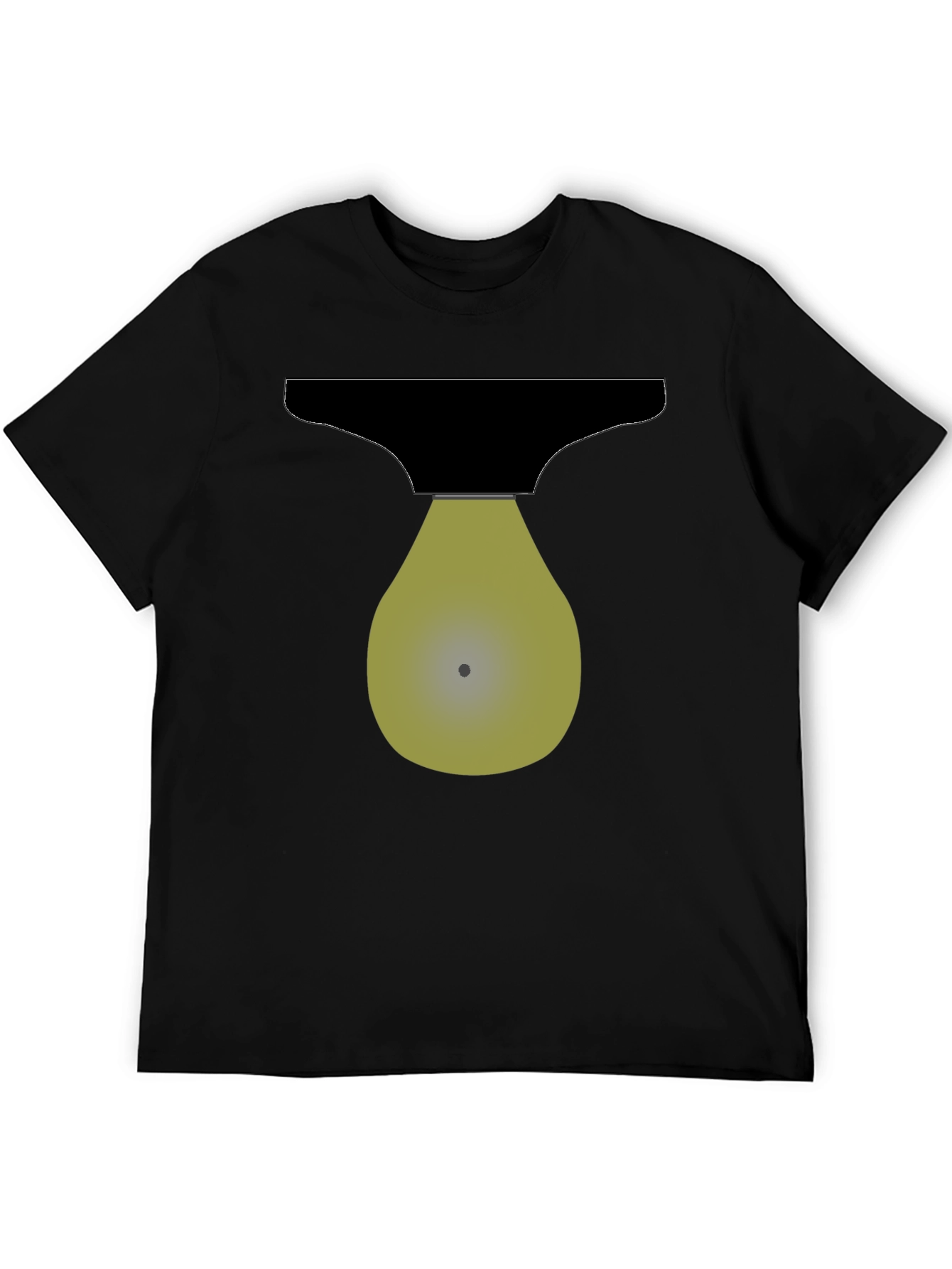 Abstract Lightbulb Graphic Tee - Black