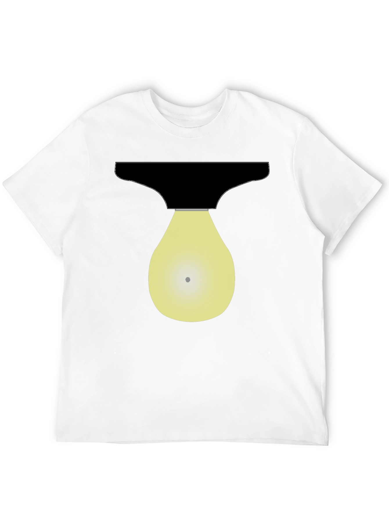 Abstract Lightbulb Graphic Tee - Black
