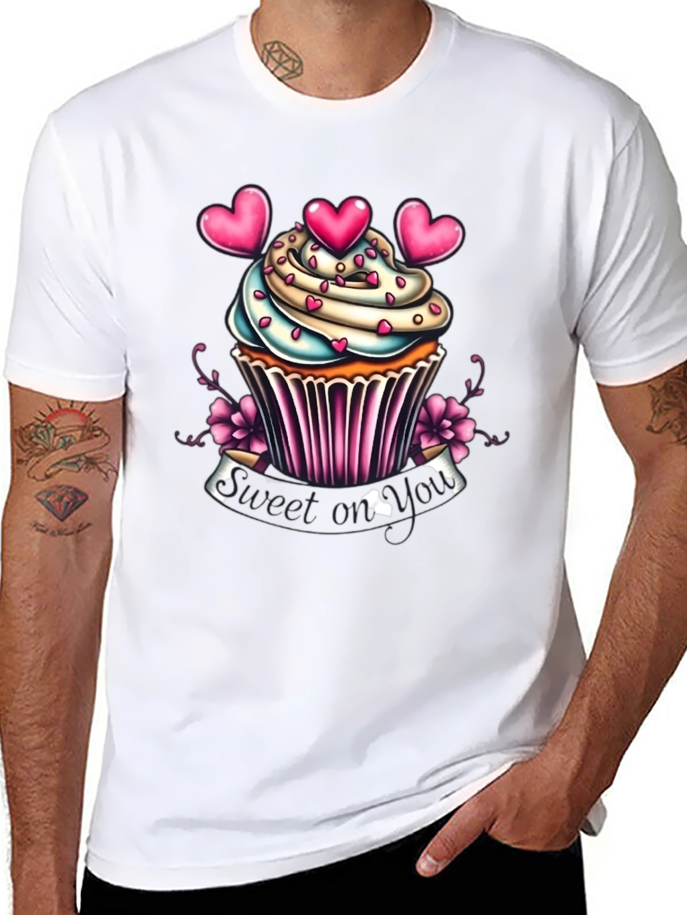 Sweet On You Cupcake Graphic T-Shirt
