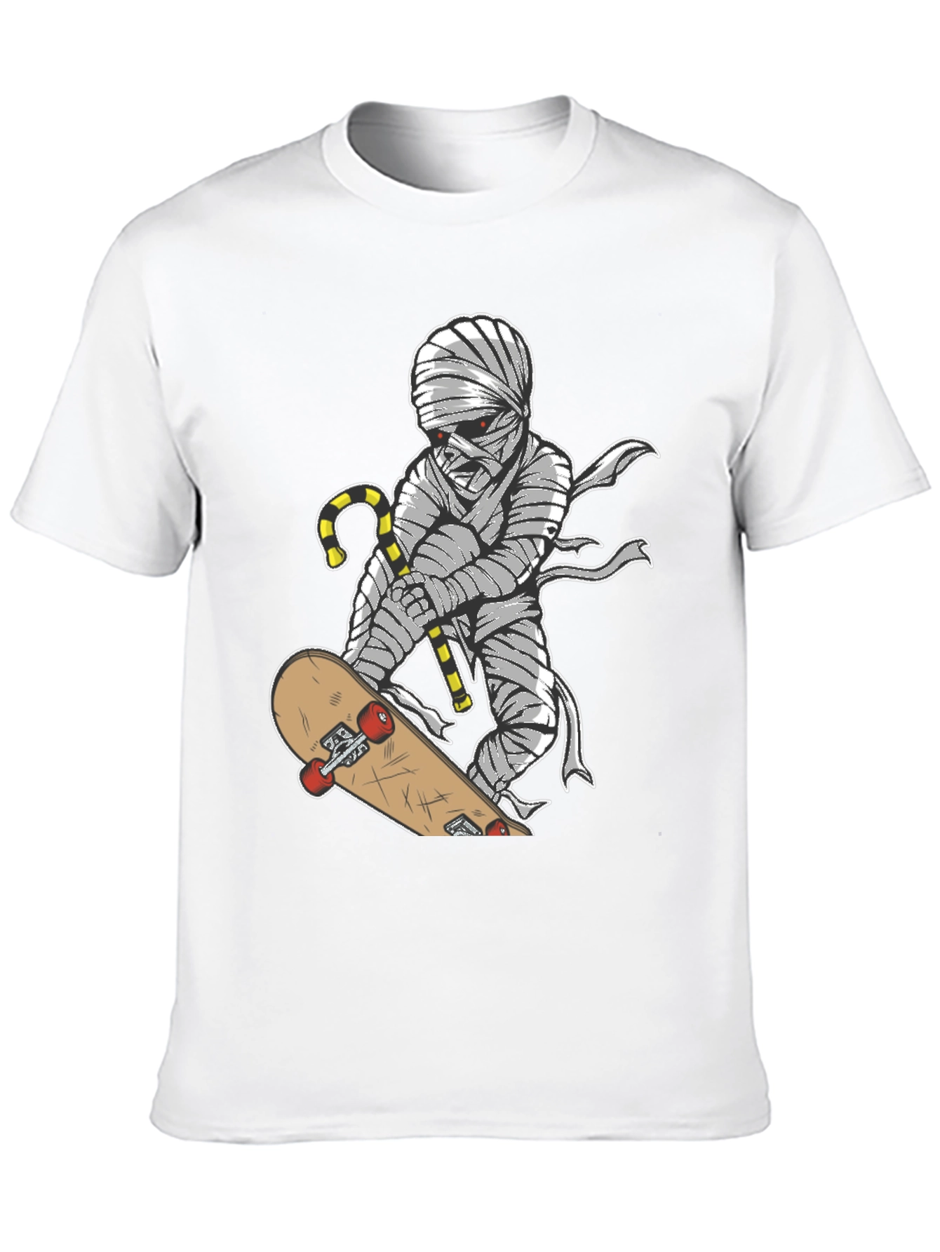 Skateboarding Mummy Graphic T-Shirt
